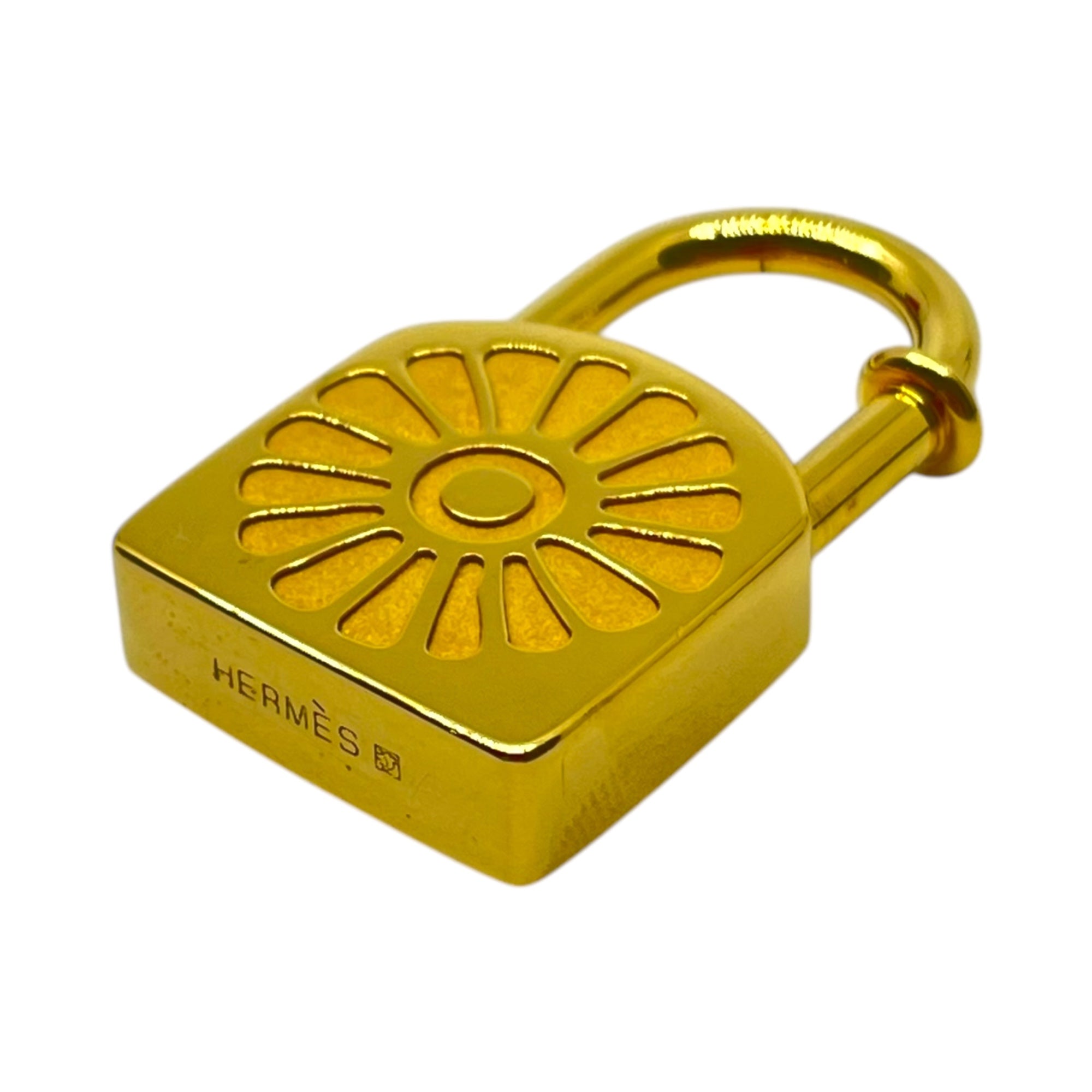 HERMES(エルメス) 1994年限定 sunflower cadena charm ヒマワリ 向日葵 カデナ チャーム 年間テーマ 「le Soleil」 太陽 ゴールド 箱付 ペンダントトップにも