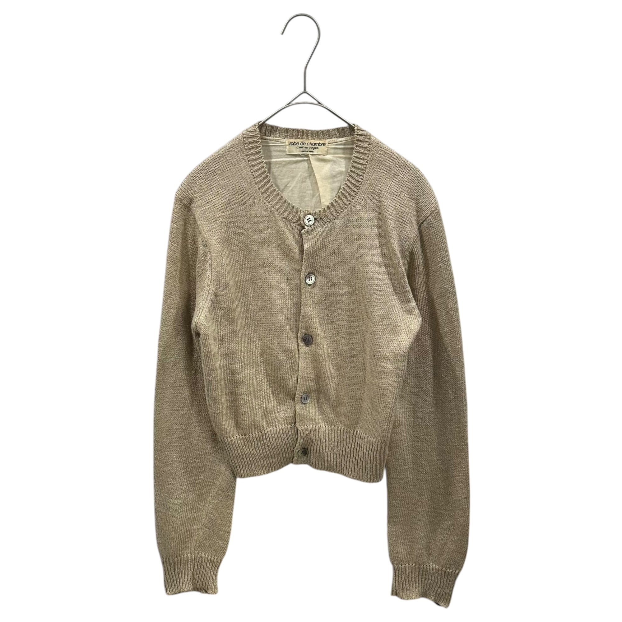 robe de chambre COMME des GARCONS(ローブドシャンブルコムデギャルソン) 1997SS Short-Length Linen Cardigan ショートレングス リネン カーディガン RN-100220 FREE アイボリー A1996