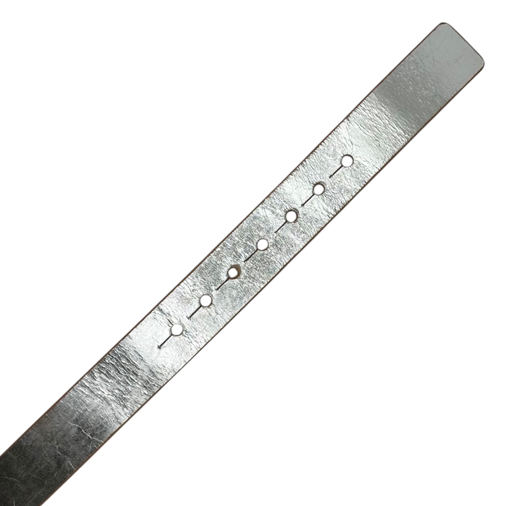 YOHJI YAMAMOTO(ヨウジヤマモト) Silver Leather Belt シルバー レザー ベルト FM-F04-770 シルバー