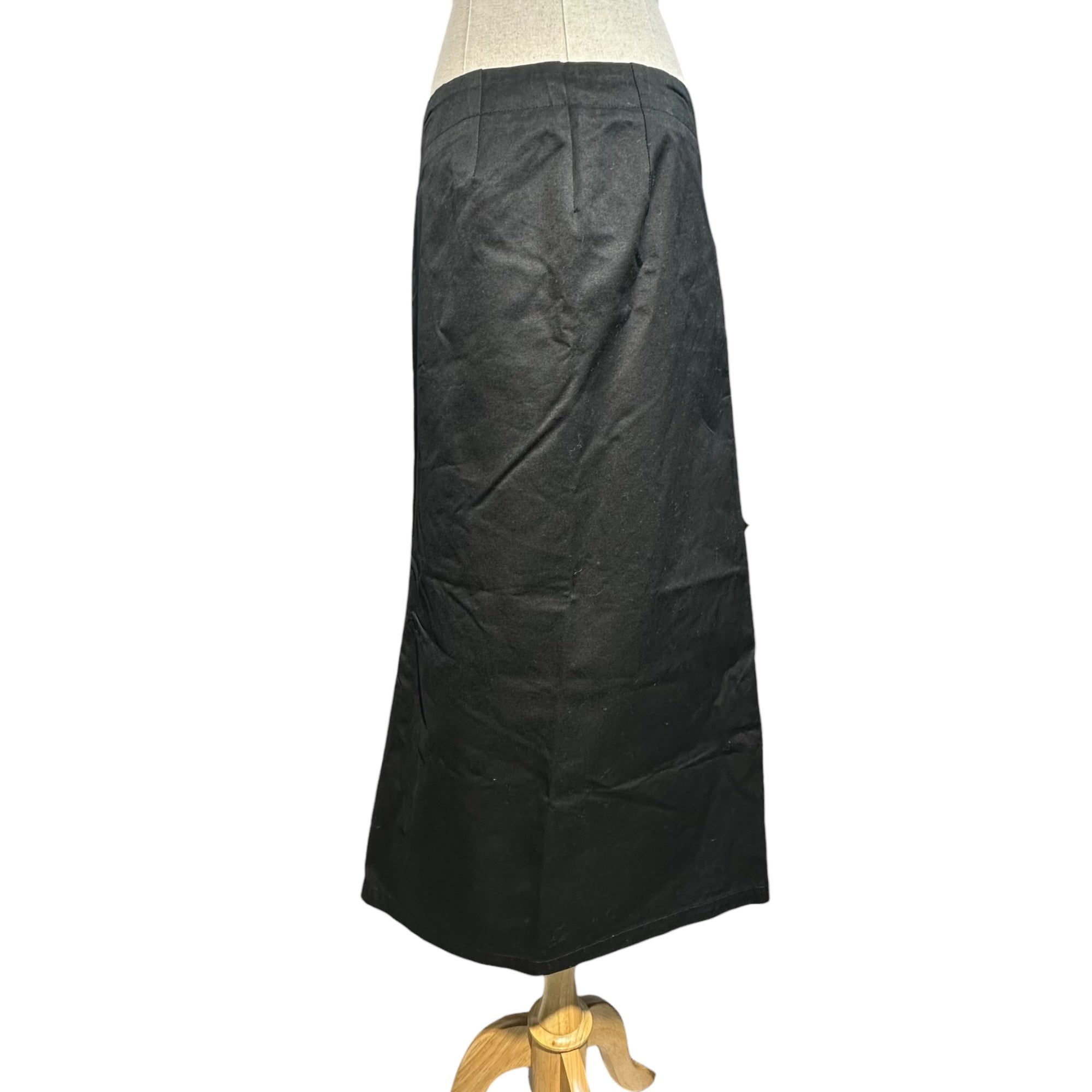 YOHJI YAMAMOTO(ヨウジヤマモト) Cotton Twill Long Tight Skirt コットン ツイル ロング タイトスカート FZ-S30-015 2(M程度) ブラック