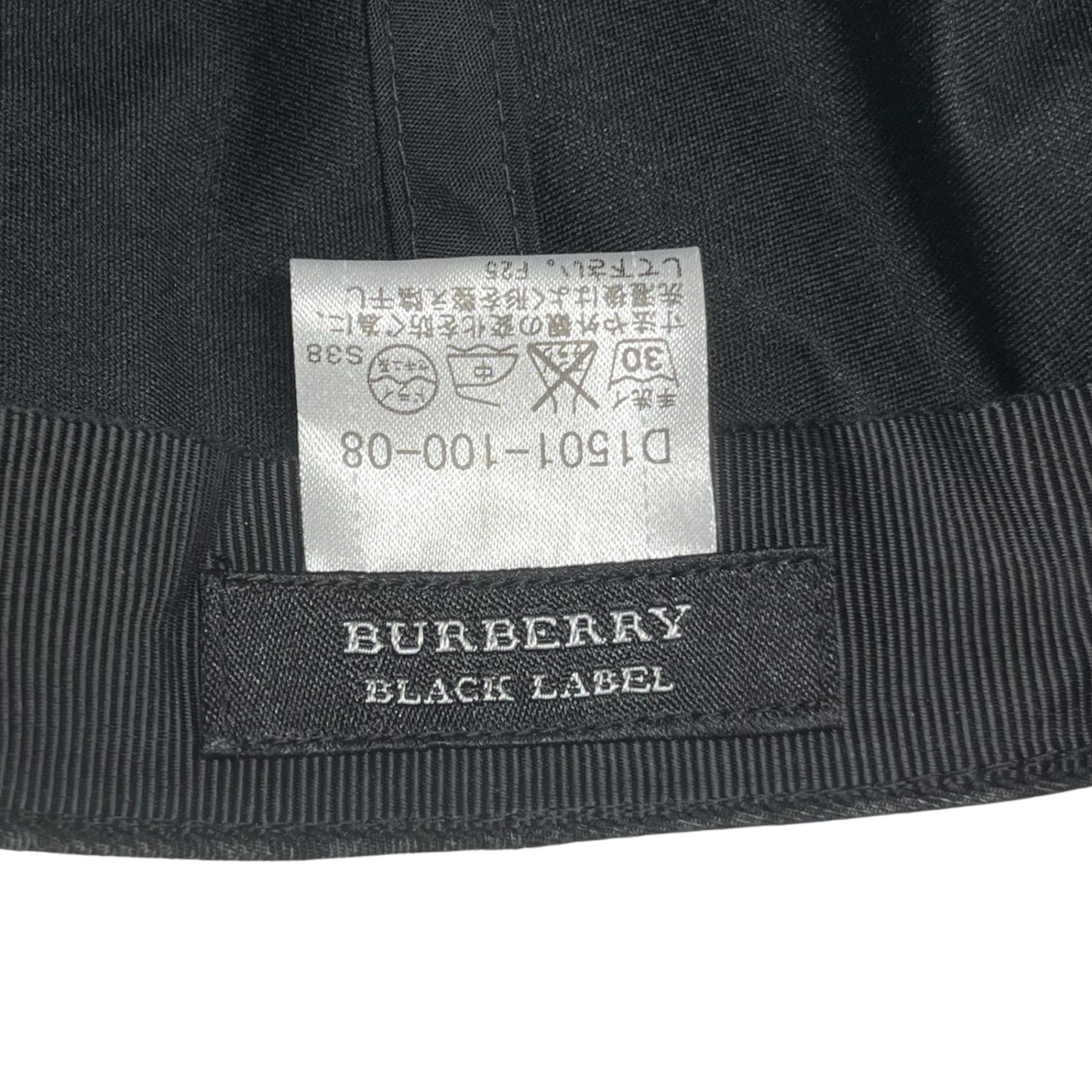 BURBERRY BLACK LABEL(バーバリーブラックレーベル) Tartan check hunting hat タータンチェック ハンチング ハット D1501-100-08 ブラック 帽子 三陽商会