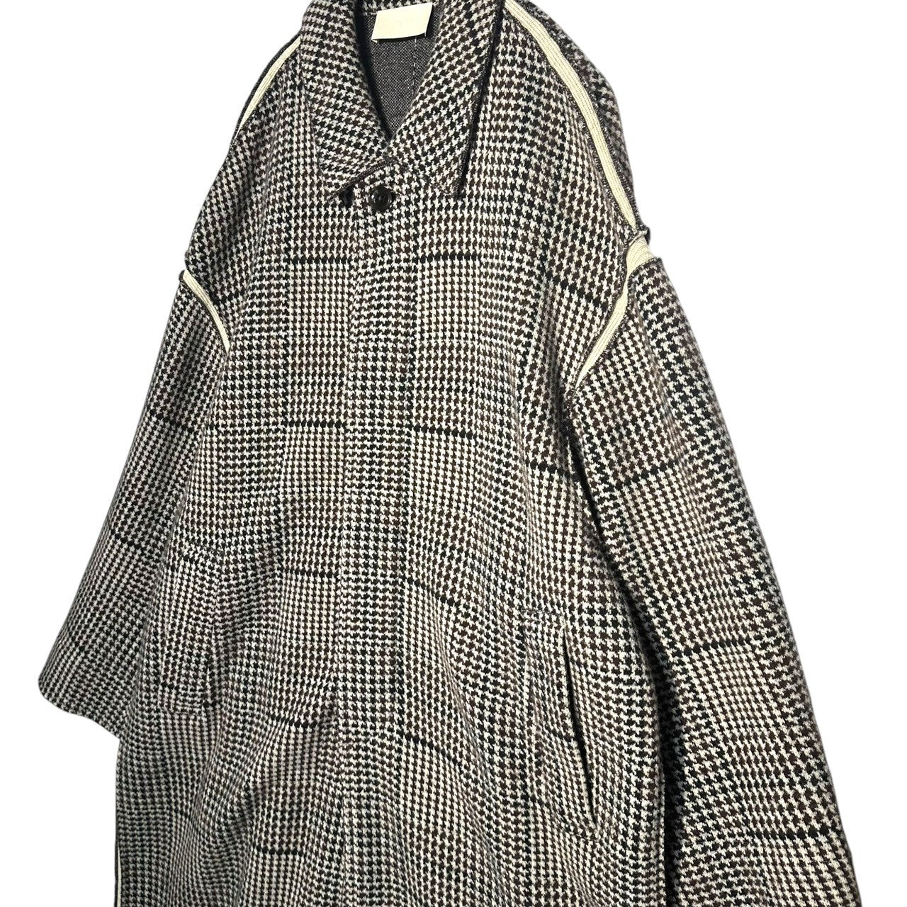 YOKE(ヨーク) 18AW OVERSIZED GUNCLUB CHECK KNIT COAT オーバーサイズ ガンクラブ チェック コート YK18AW001C 2 ブラウン 人気完売商品