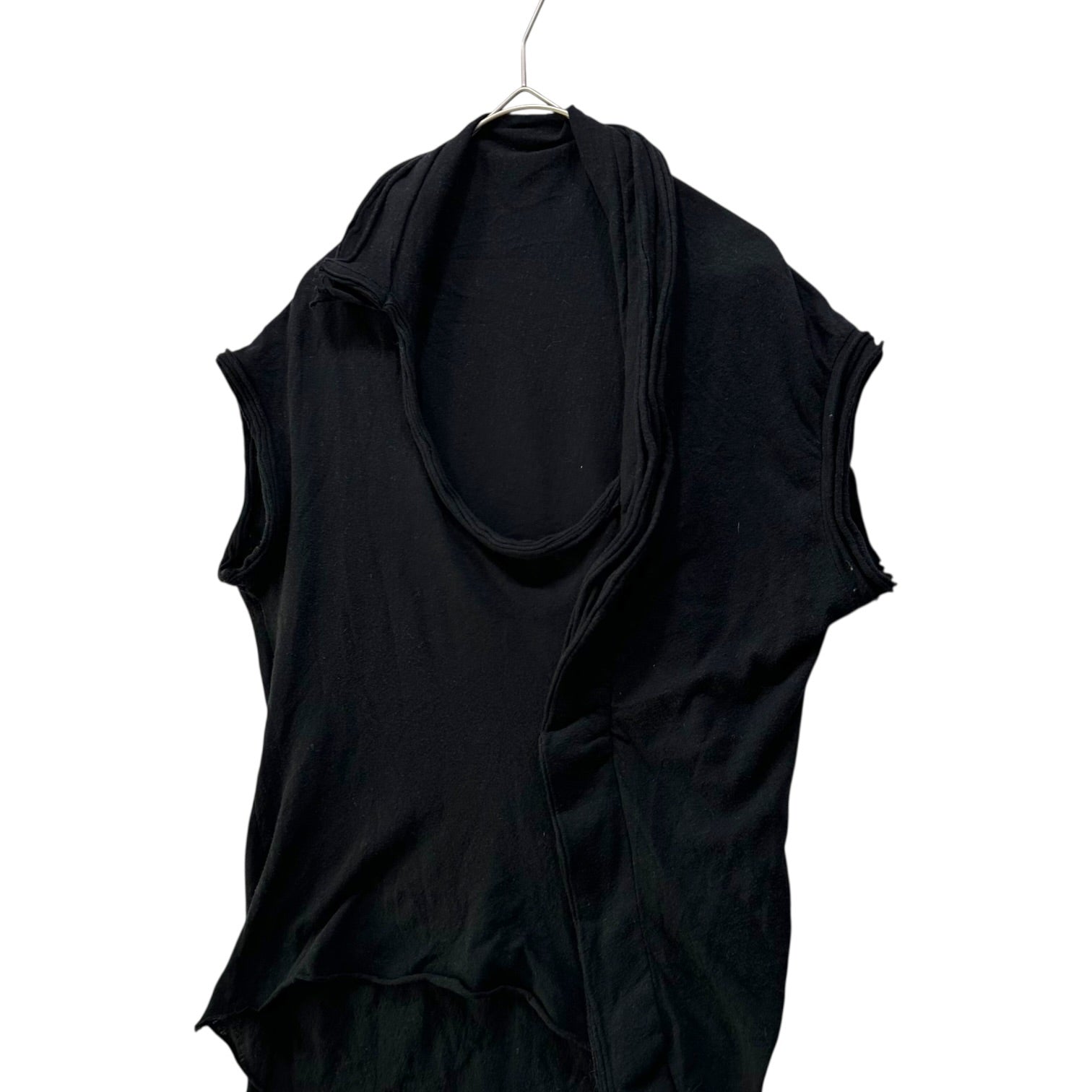 Y's(ワイズ) “Layered” S/S U-Neck Knit Top 「重ね」 ショートスリーブ Uネック カットソー YI-T03-073 3(L程度) ブラック