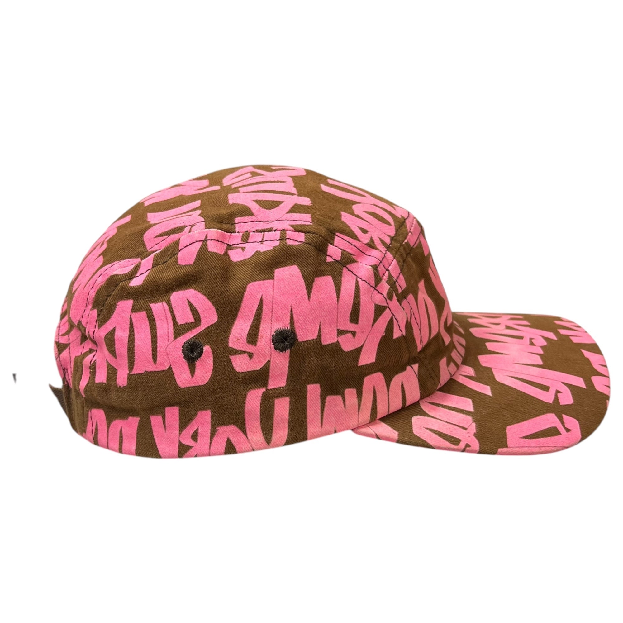 SUPREME(シュプリーム) 01SS Famous Brand Homage Graffiti Cycling Cap 著名ブランドオマージュ グラフィティ サイクリング キャップ ブラウン×ピンク 2001年販売品 稀少アイテム