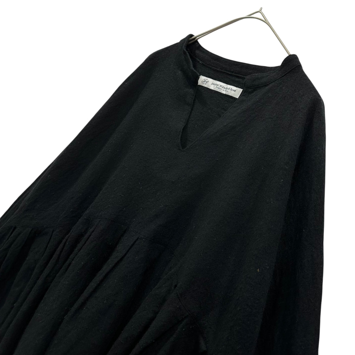 journal standard luxe(ジャーナルスタンダードラックス) Skipper-neck wide wool blouse スキッパー ドルマン ワイド ウール ブラウス 18050440013030 FREE ブラック