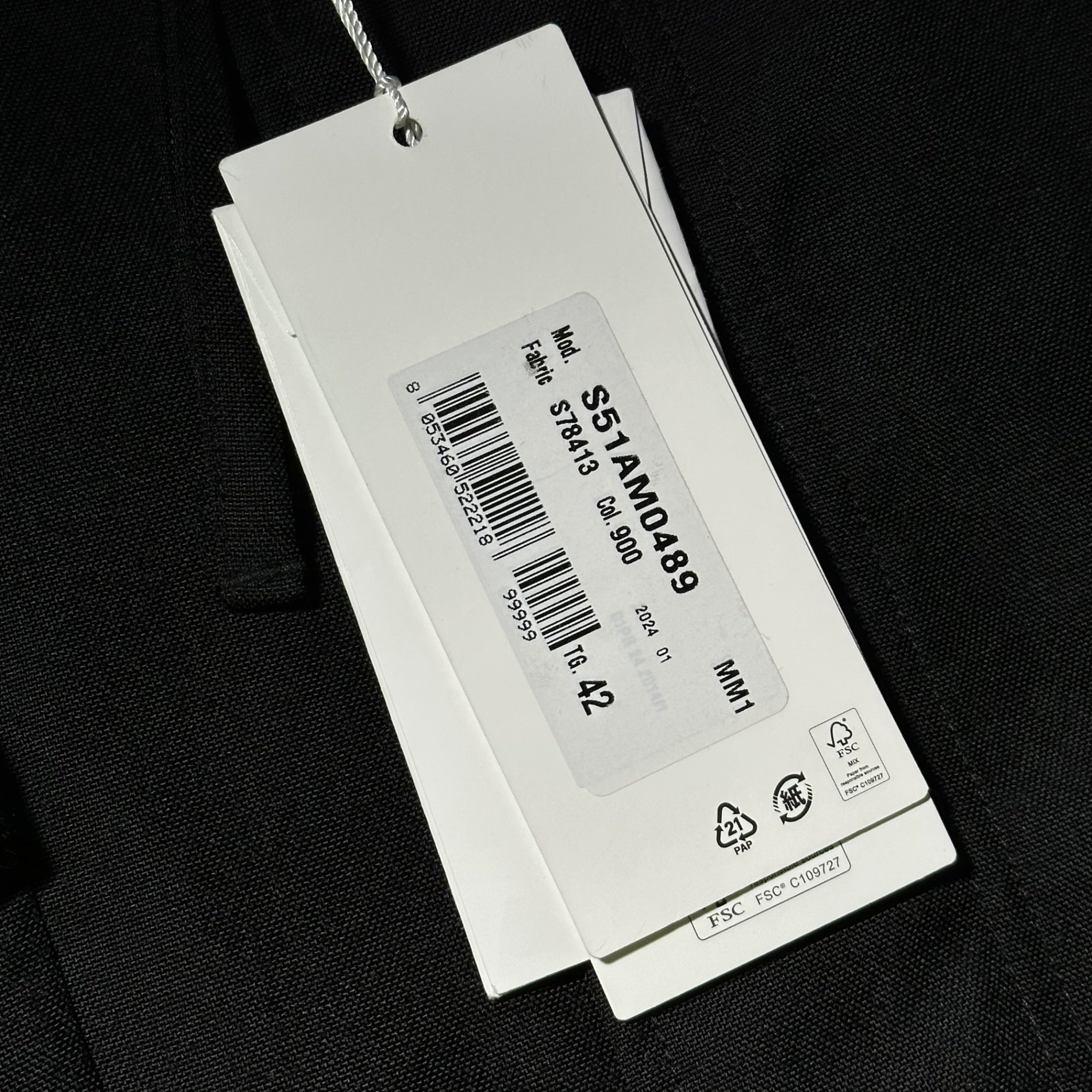 【SALE対象外】MAISON MARGIELA(メゾンマルジェラ) 24SS INVITATION ZIP COAT インビテーション ジップ コート S51AM0489 42 ブラック プリント モッズ ミリタリー コート