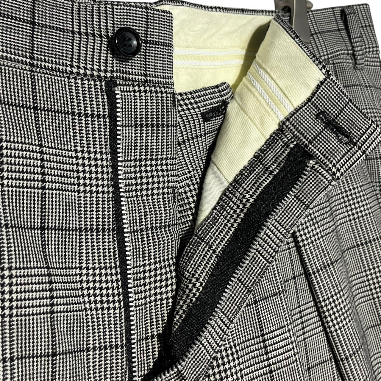 COMME des GARCONS HOMME PLUS(コムデギャルソンオムプリュス) 21AW DARKROOM期 Houndstooth pattern tapered slacks 千鳥柄 テーパード スラックス PH-P039 M グレー AD2021