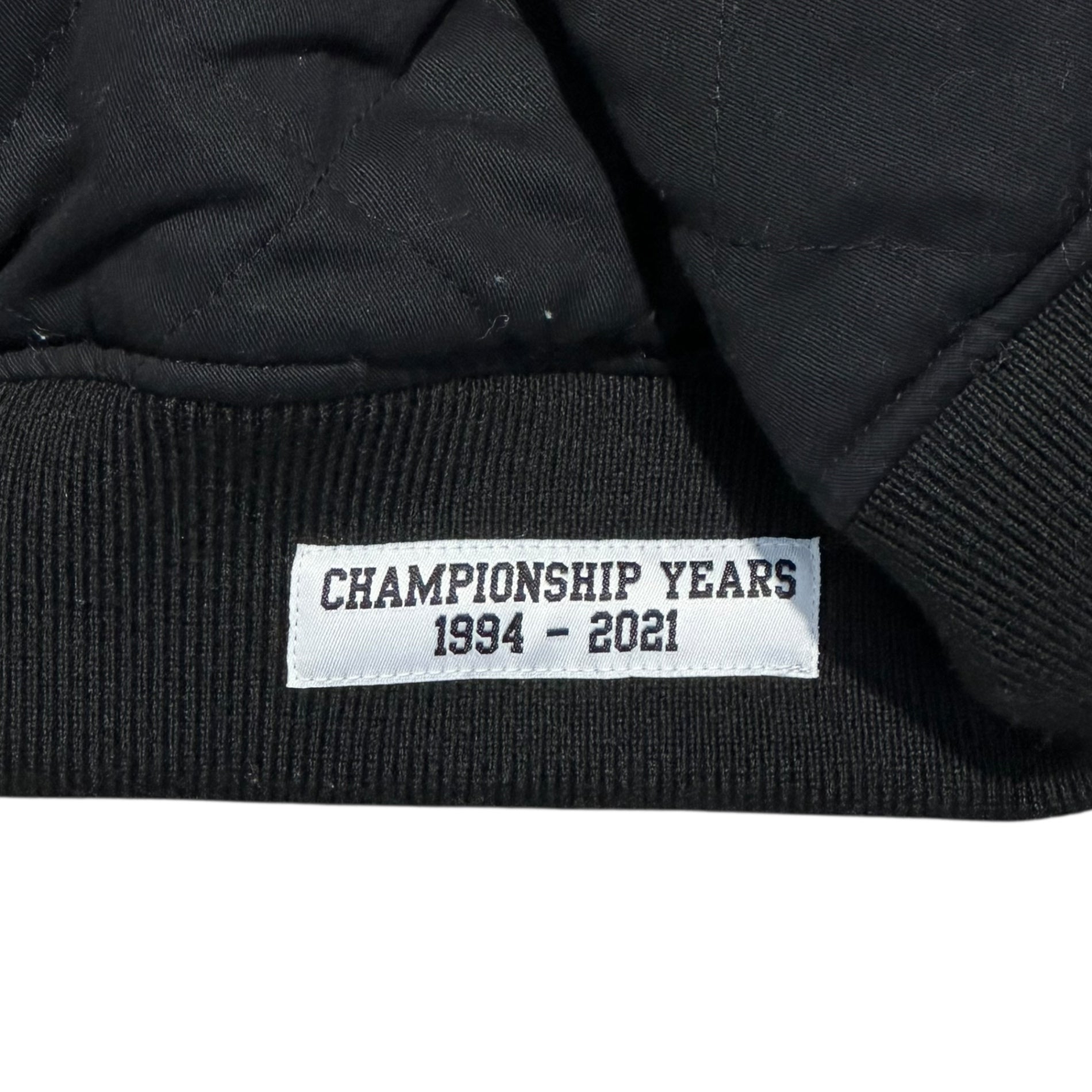 SUPREME×mitchell&ness(シュプリーム×ミッチェルアンドネス) 21SS Satin Varsity Jacket サテン バーシティ ジャケット L ブラック コラボ ブルゾン ロゴ スタジャン