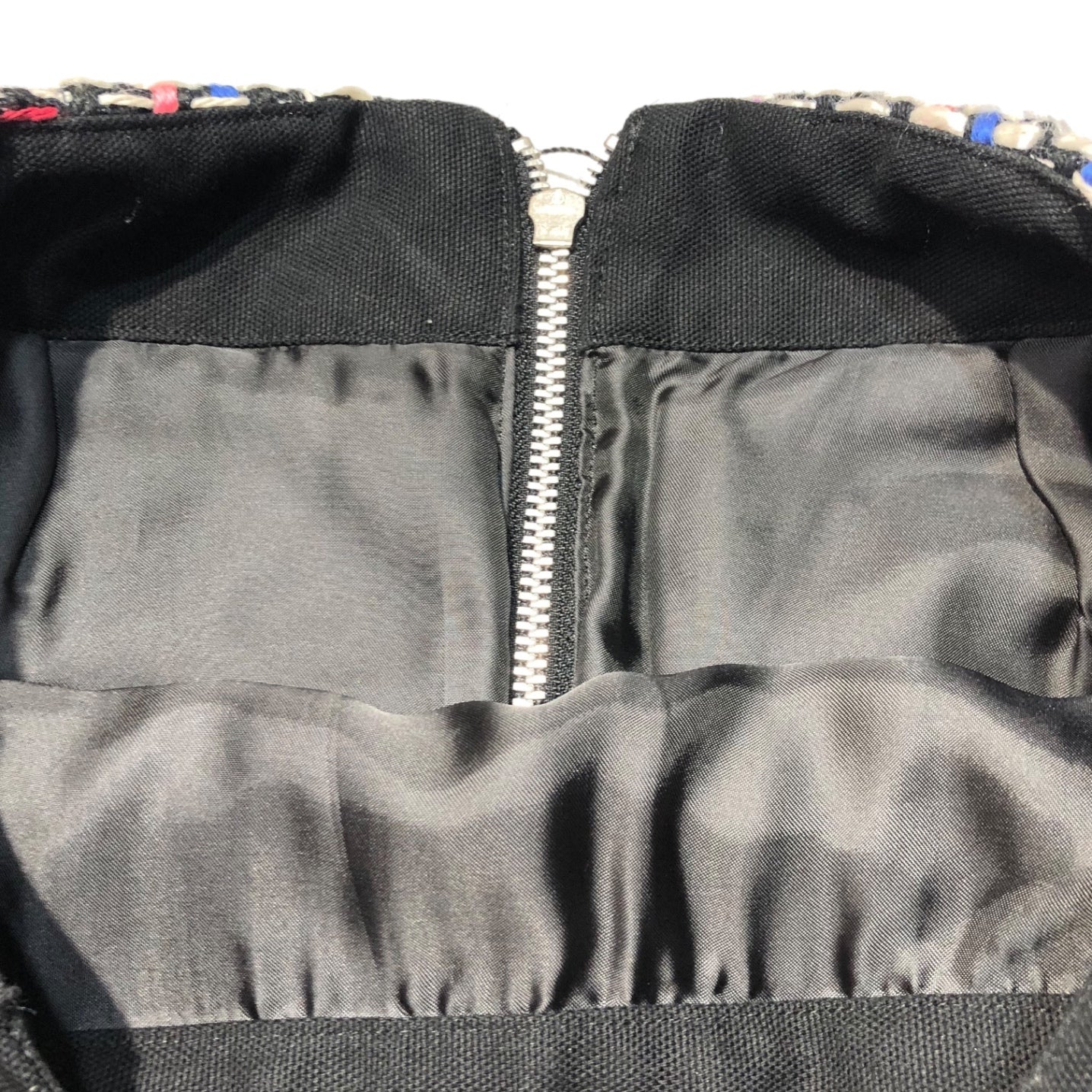 sacai(サカイ) 17AW  Different material docking tweed wrap skirt 異素材ドッキング ツイード ラップ スカート 17-02930 2(M程度) ホワイト　マルチカラー レース フリンジ