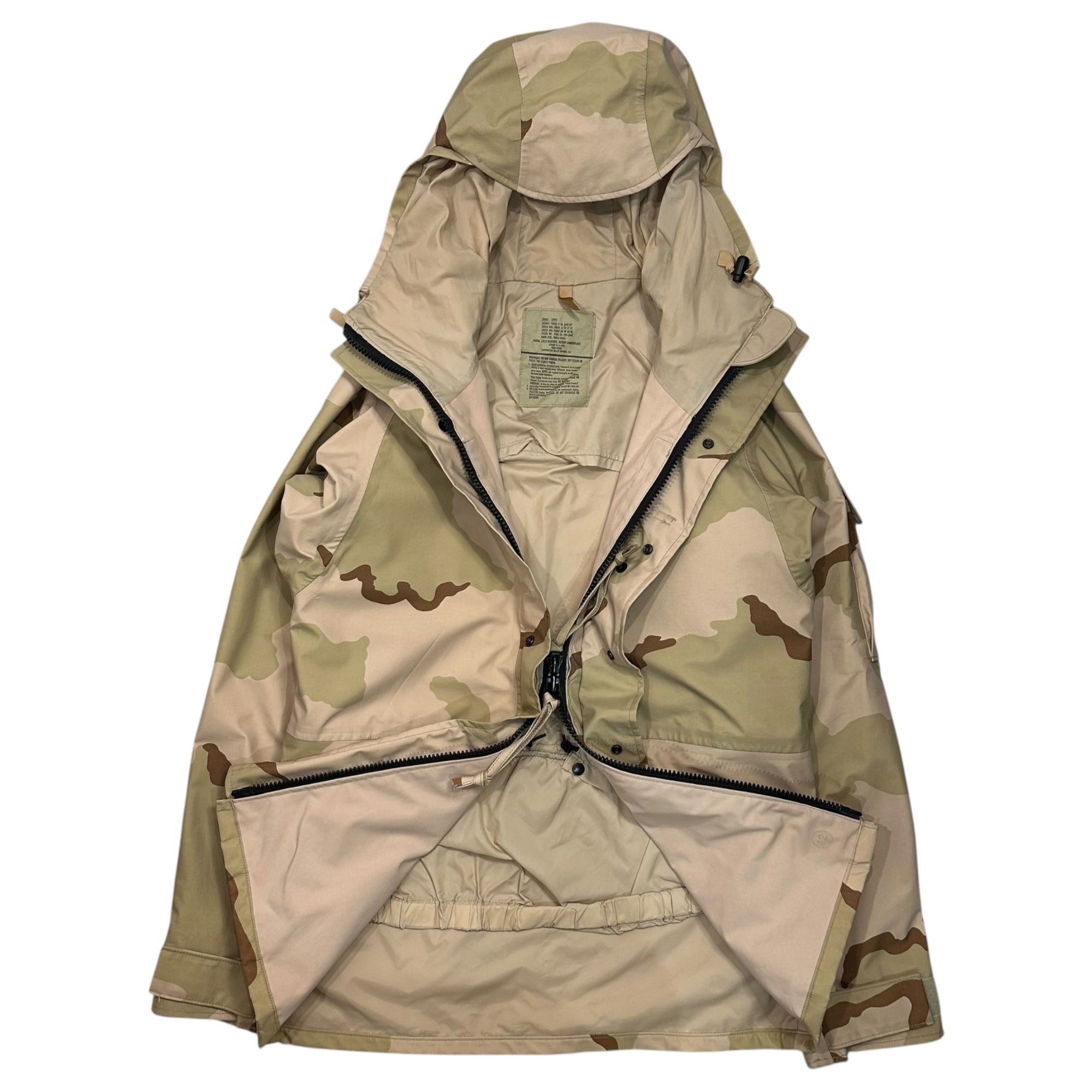 US ARMY(アメリカ軍) 2004's Gore-Tex Desert Camo Mountain Parka ゴアテックス デザートカモ マウンテンパーカー SP0100-04-C-4195 SMALL-LONG ベージュ×ブラウン×カーキ 著名人着用