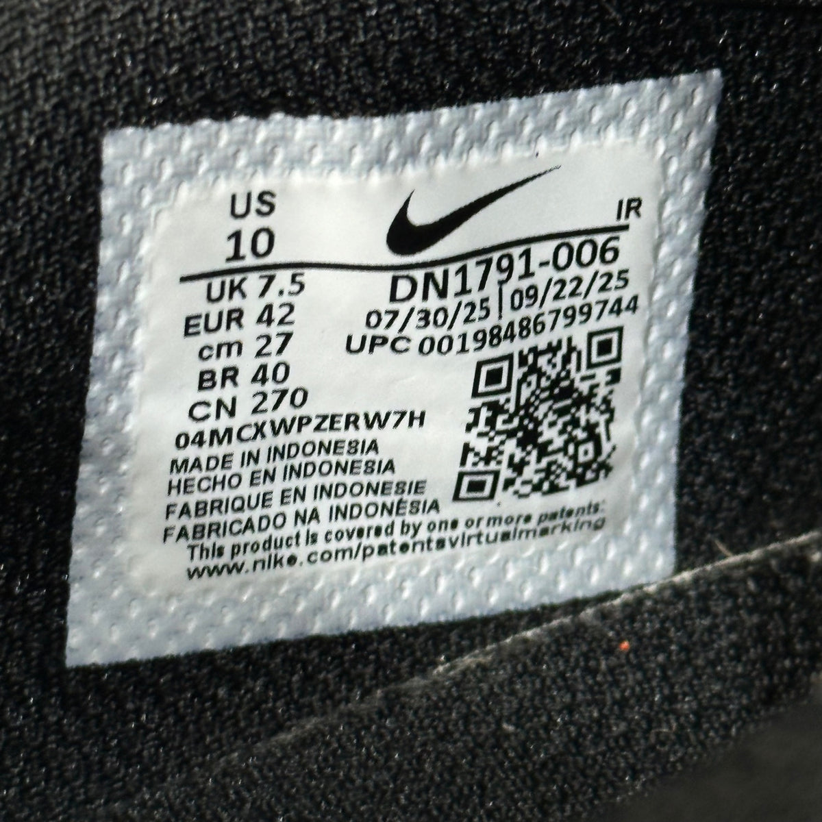 NIKE(ナイキ) WAFFLE RACER ワッフル レーサー IM8658 001 27cm ブラック×ホワイト スニーカー