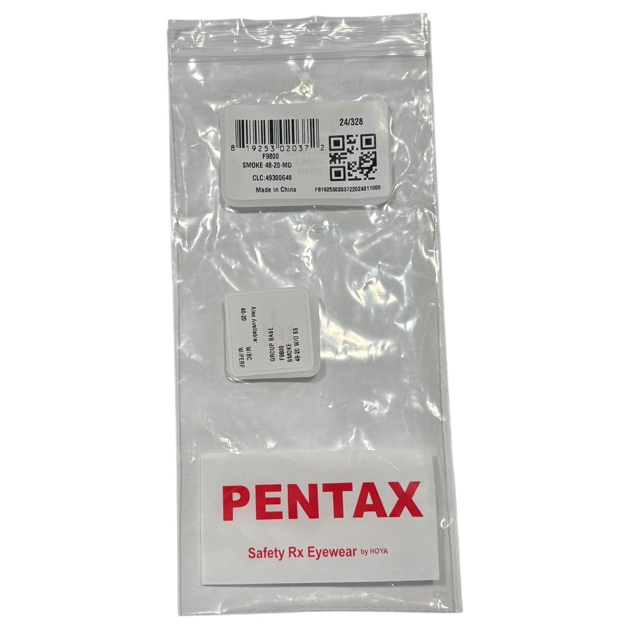 PENTAX(ペンタックス) Boston clear frame sunglasses ボストン型 クリア フレーム サングラス F9800 48□20 145mm カーキグレー 薄いグレーレンズ Safety Rx Eyewear by HOYA