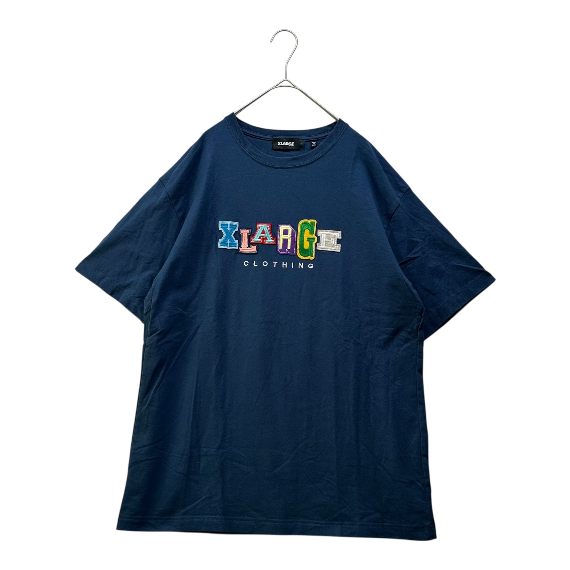 X-LARGE(エクストララージ) Logo Patch Crew Neck T-Shirt ロゴ パッチ クルーネック Tシャツ L ネイビー