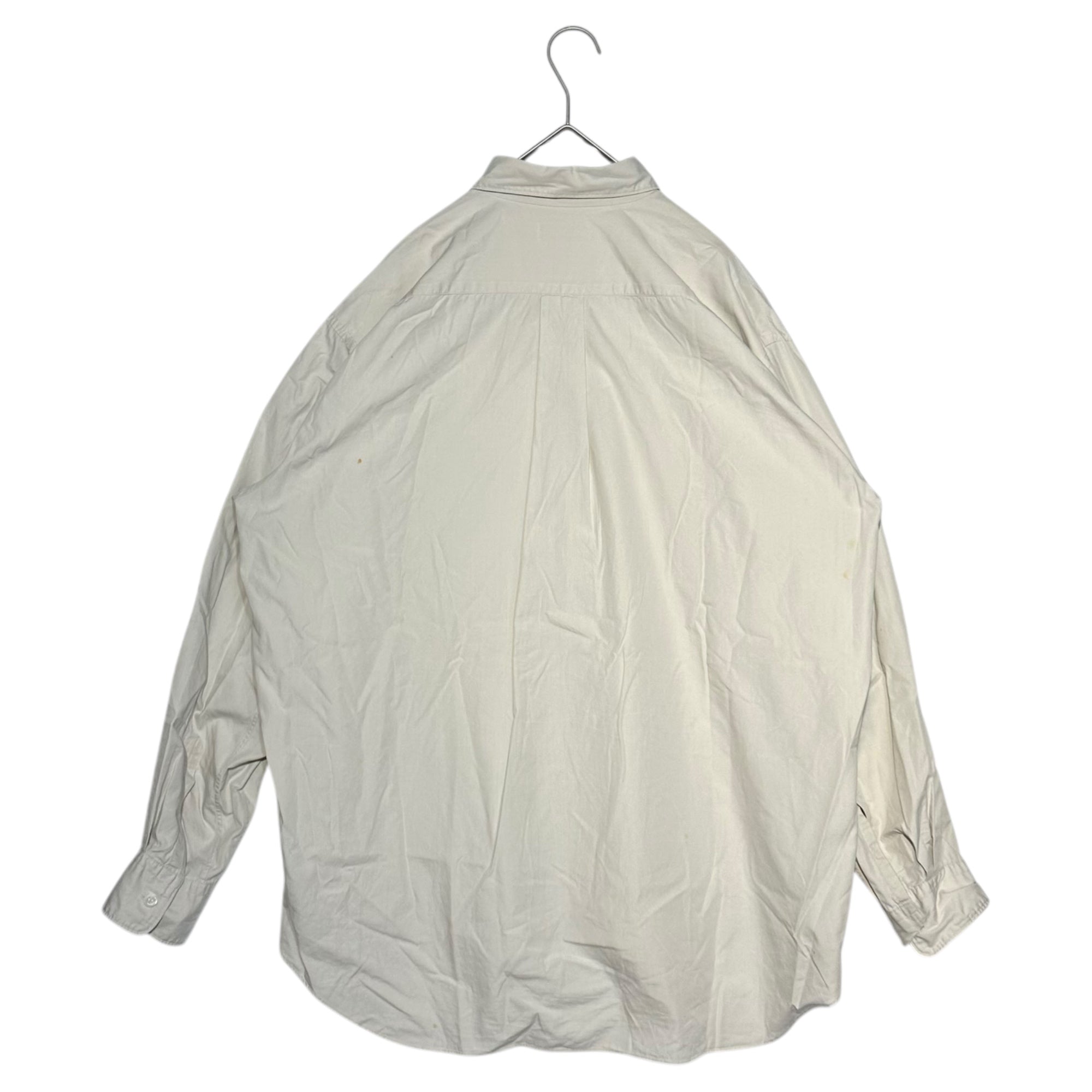 COMME des GARCONS HOMME PLUS(コムデギャルソンオムプリュス) 80's Wide Silhouette Cotton Long Sleeve Shirt 80年代 ワイドシルエット コットン 長袖 シャツ FREE アイボリー 表記消え 川久保玲 本人期
