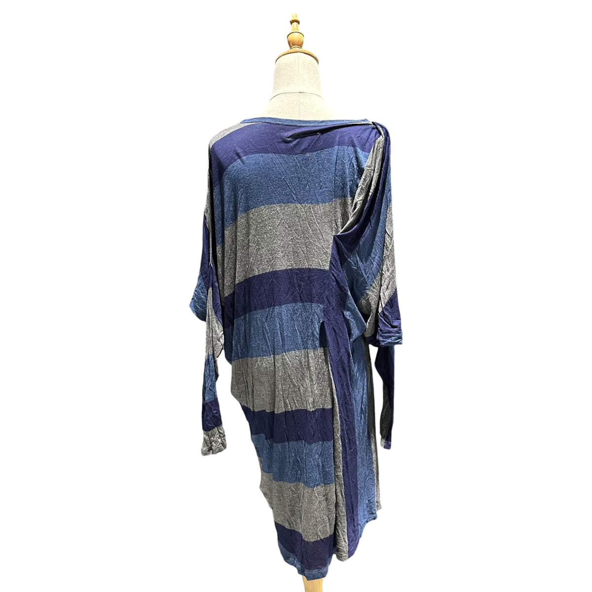 MM6 Maison Margiela(エムエムシックス) 2012AW Asymmetric colorblock dolman sleeve dress 切替 アシンメトリー ドルマン ワンピース S32CT0395 S ネイビー×パープル×グレー