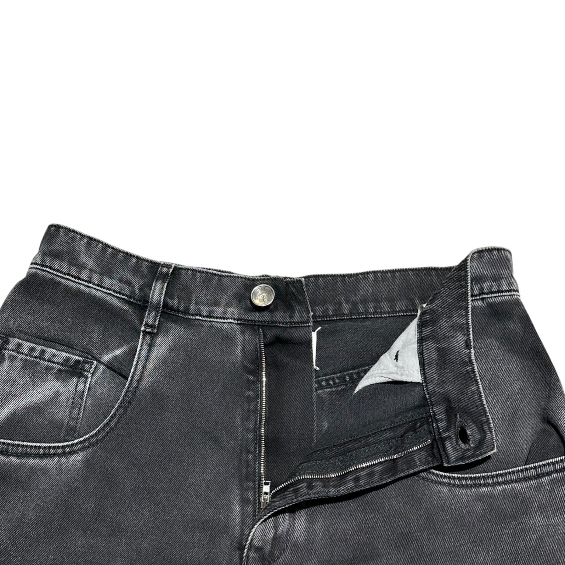 MAISON MARGIELA(メゾンマルジェラ) 24SS Slash detail cutout black denim pants スラッシュ ディテール カットアウト ブラック デニム パンツ S51LA0051 46 ブラック 稀少 メンズサイズ ①ライン