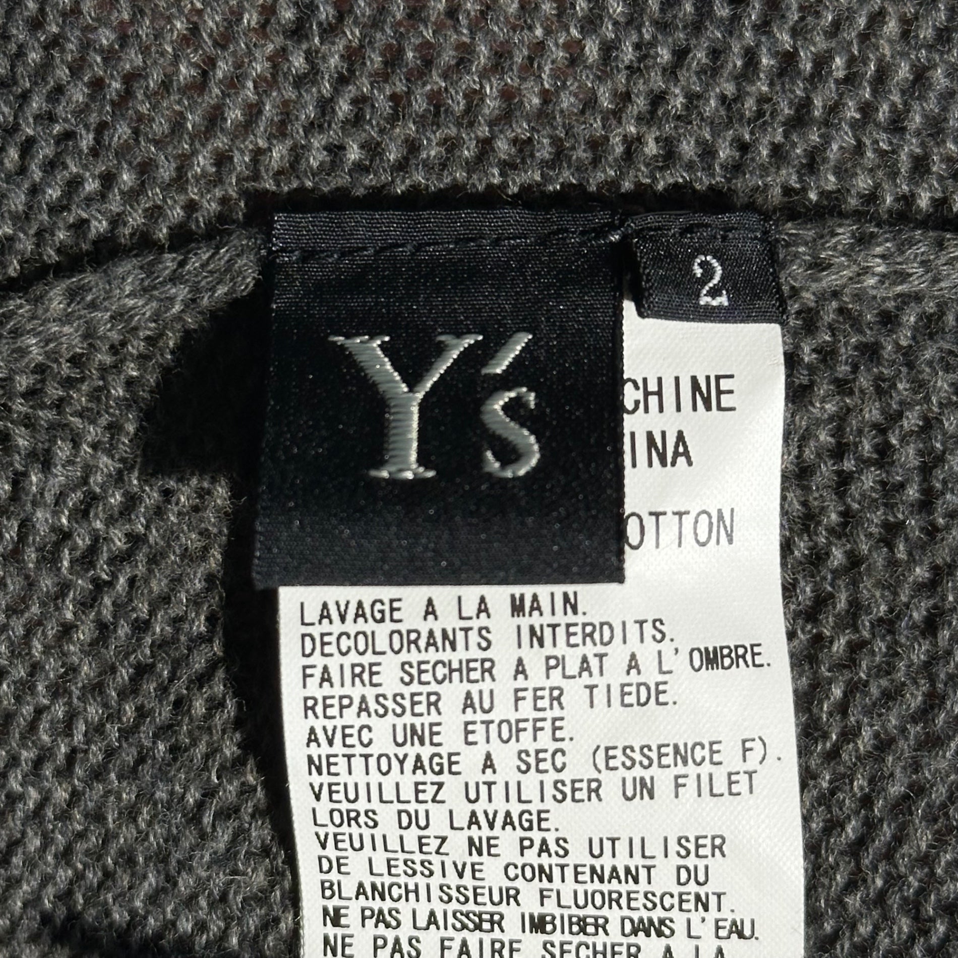 Y's(ワイズ) Shaped Sleeveless Cotton Knit Dress 変形 ノースリーブ コットン ニット ワンピース YO-K05-070 2 グレー サロペット