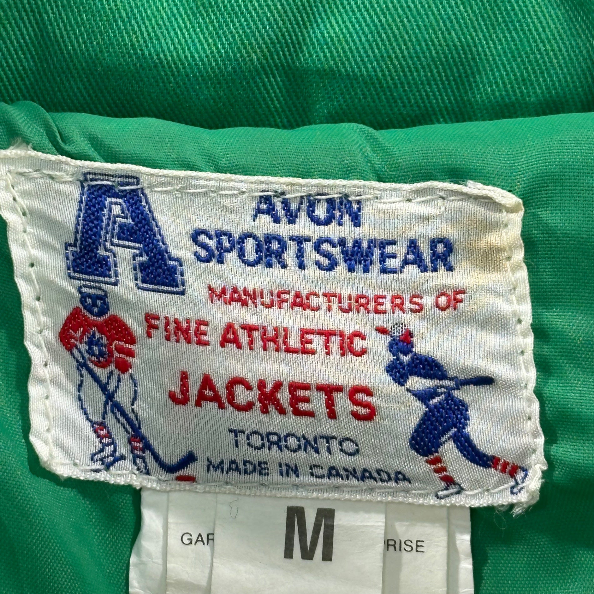 AVON SPORTSWEAR(アヴォン スポーツウェア) 80's Zip-Up Quilted Vest 80年代 ジップアップ 中綿 ベスト M グリーン