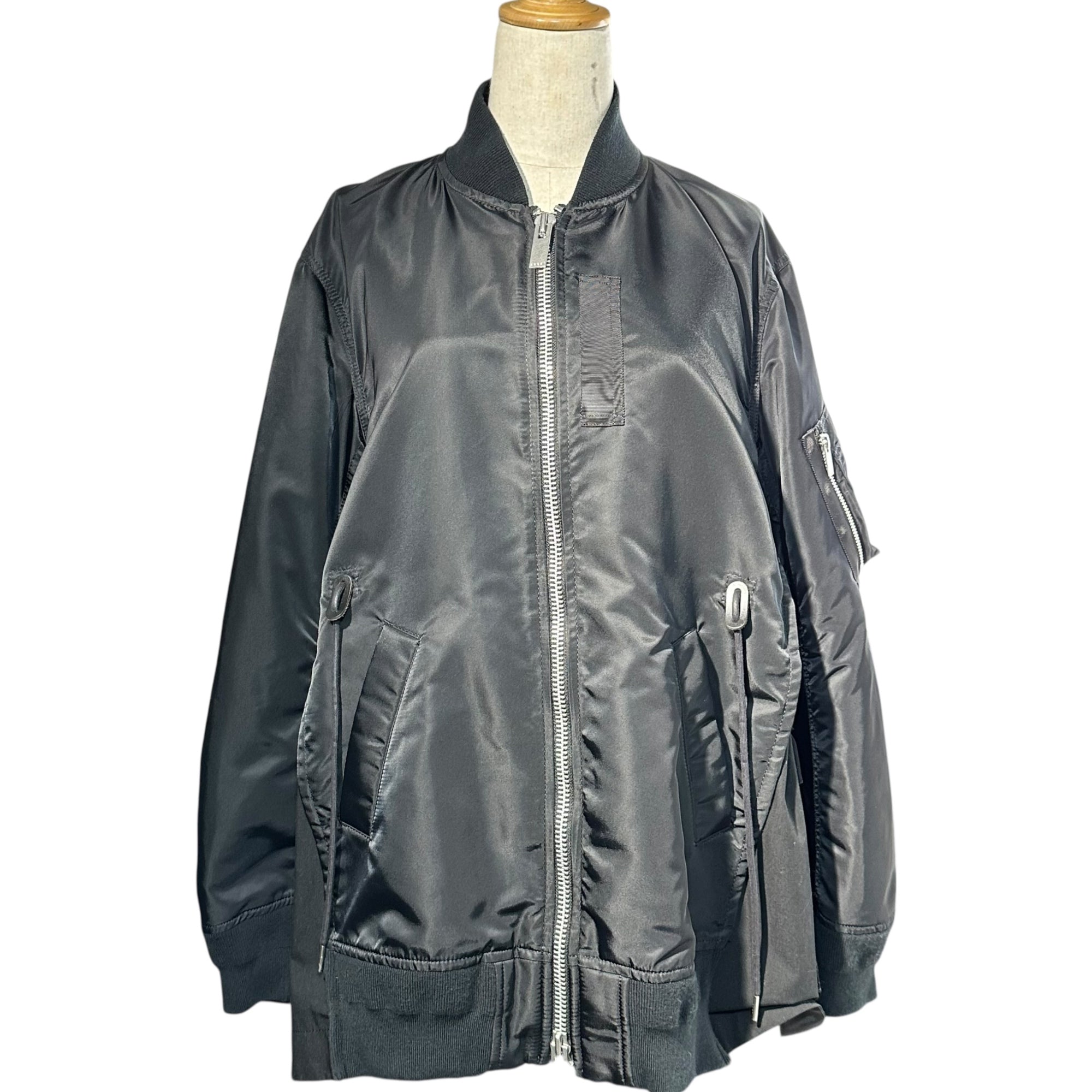 sacai(サカイ) 21AW NYLON TWILL BLOUSON MA-1 ナイロン ツイル ブルゾン 21-05692 3(L程度) ブラック ジャケット