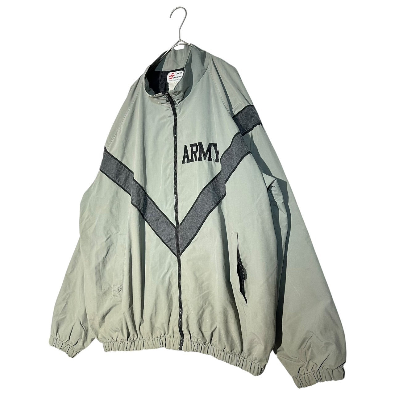 US ARMY(アメリカ軍) Training Jacket トレーニング ジャケット 表記無(XL程度) グレー ナイロン トラック