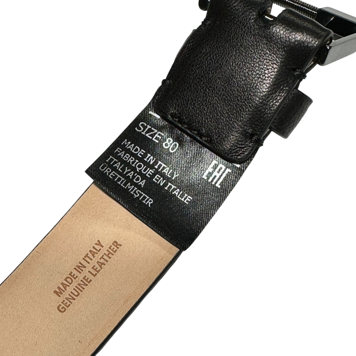 MAISON MARGIELA(メゾンマルジェラ) Square-Buckle Leather Belt スクエア バックル レザー ベルト SA1TP0020 P8832 80 ブラック