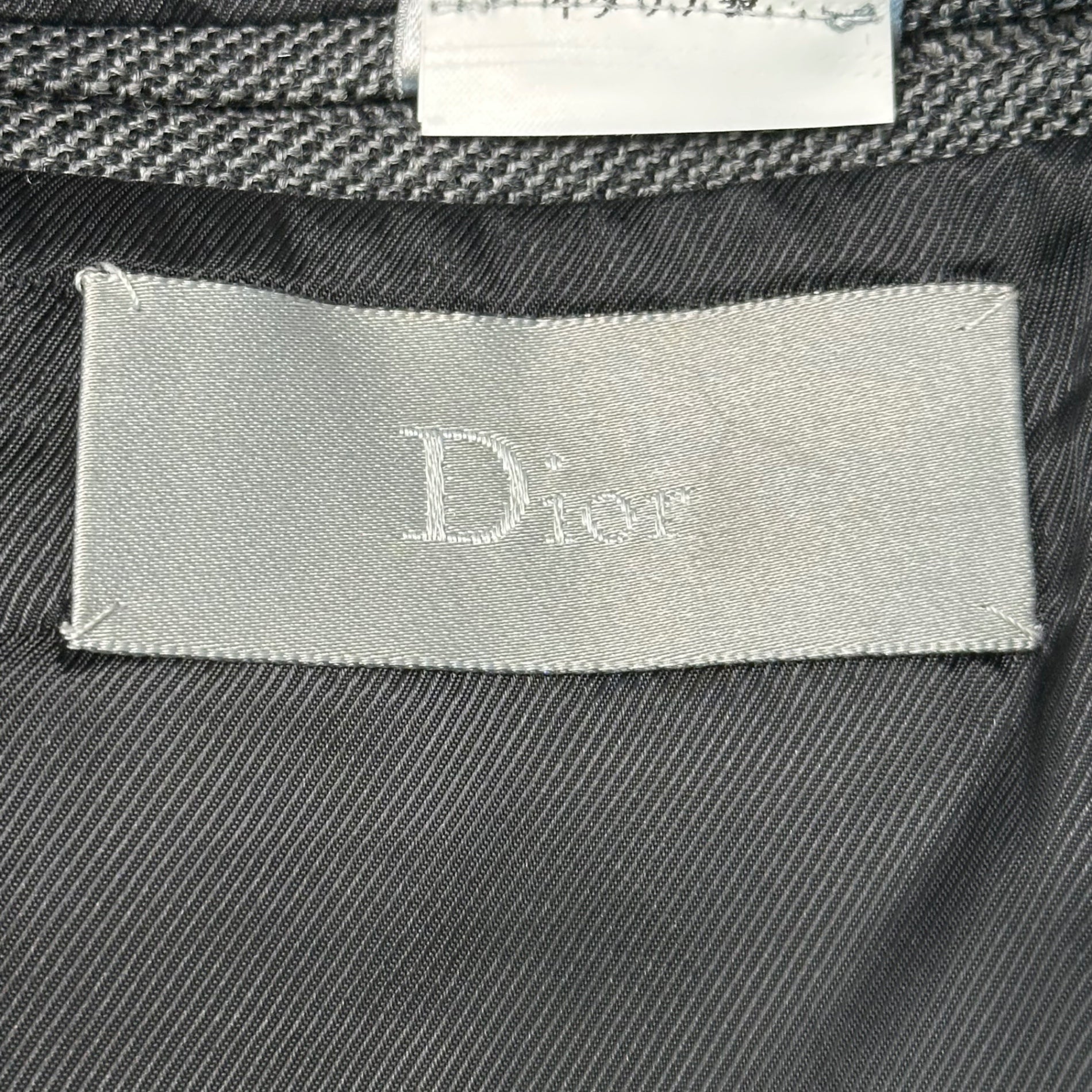 Dior HOMME(ディオールオム) 04AW by Hedi Slimane victim期 Rider's Belted Tailored Jacket ライダース ベルテッド テーラード ジャケット 4HH1020422 44 グレー×ブラック アーカイブ エディ期 コレクションランウェイ着用品 稀少品