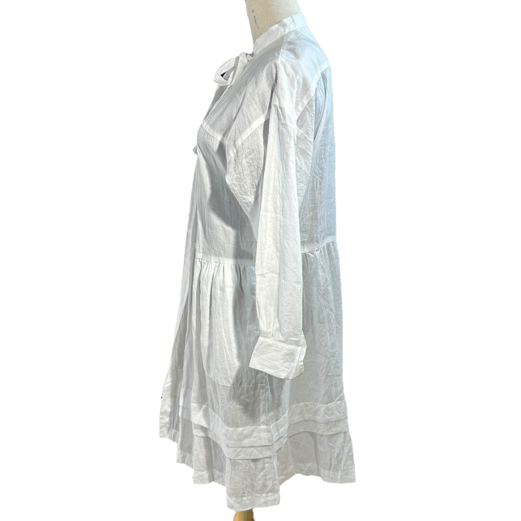 tricot COMME des GARCONS(トリココムデギャルソン) 10SS Cotton L/S Gown Dress コットン 長袖 ガウン ワンピース TE-O030 S ホワイト AD2009