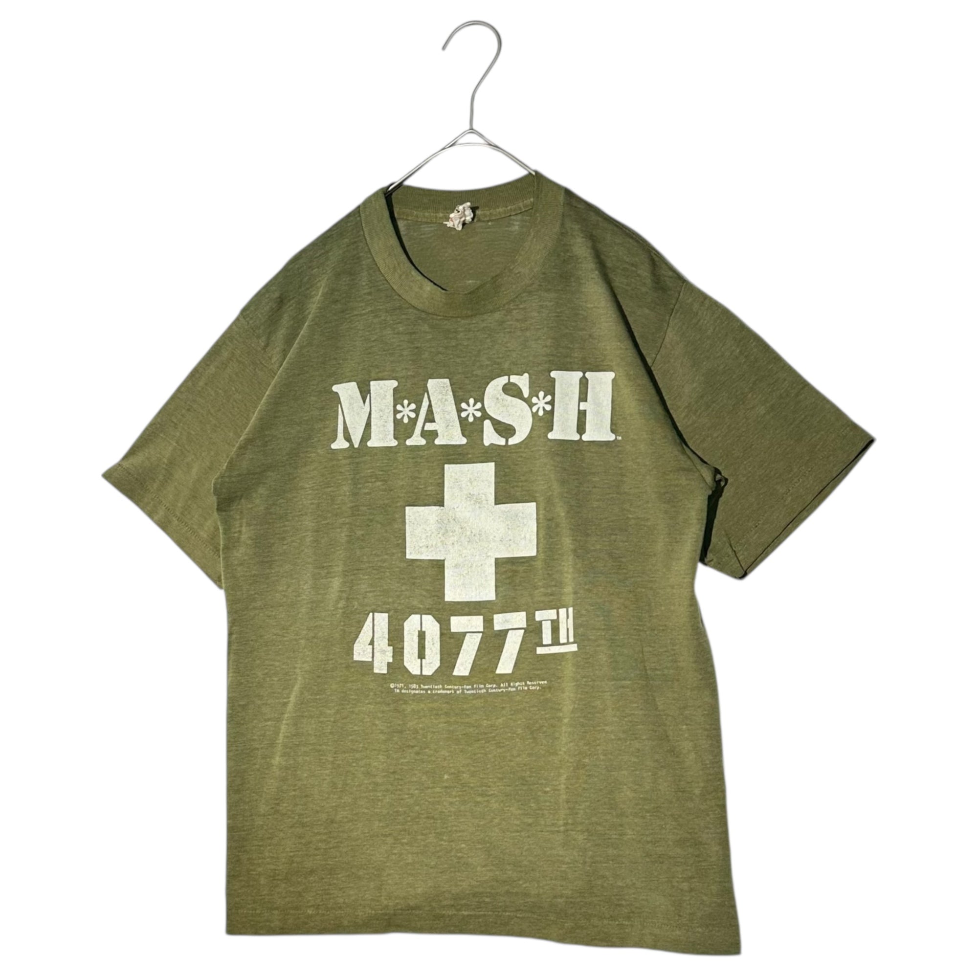 VINTAGE(ヴィンテージ) © 1971 ~ 1983 ”M☆A☆S☆H” 4077TH Vintage Movie T-shirts マッシュ ヴィンテージ 映画 Tシャツ M オリーブ 80年代 80's SIGNALボディ 20TH CENTURY FOX