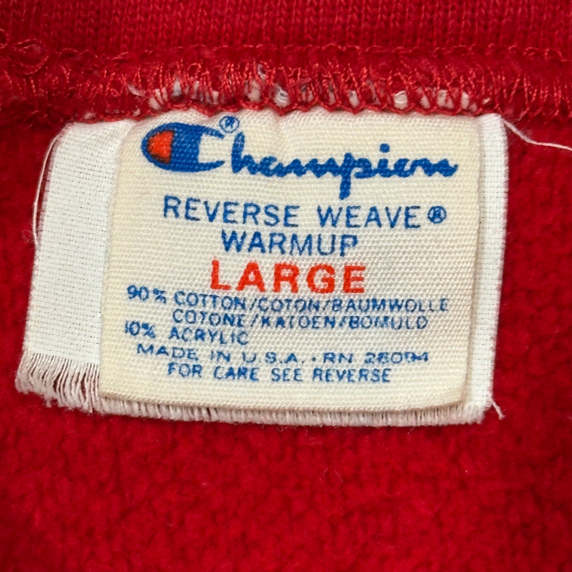 Champion(チャンピオン) 80's "TRIUMPH" Reverse Weave Hoodie リバースウィーブ プルオーバー パーカー L レッド 80年代 トリコタグ ヴィンテージ USA