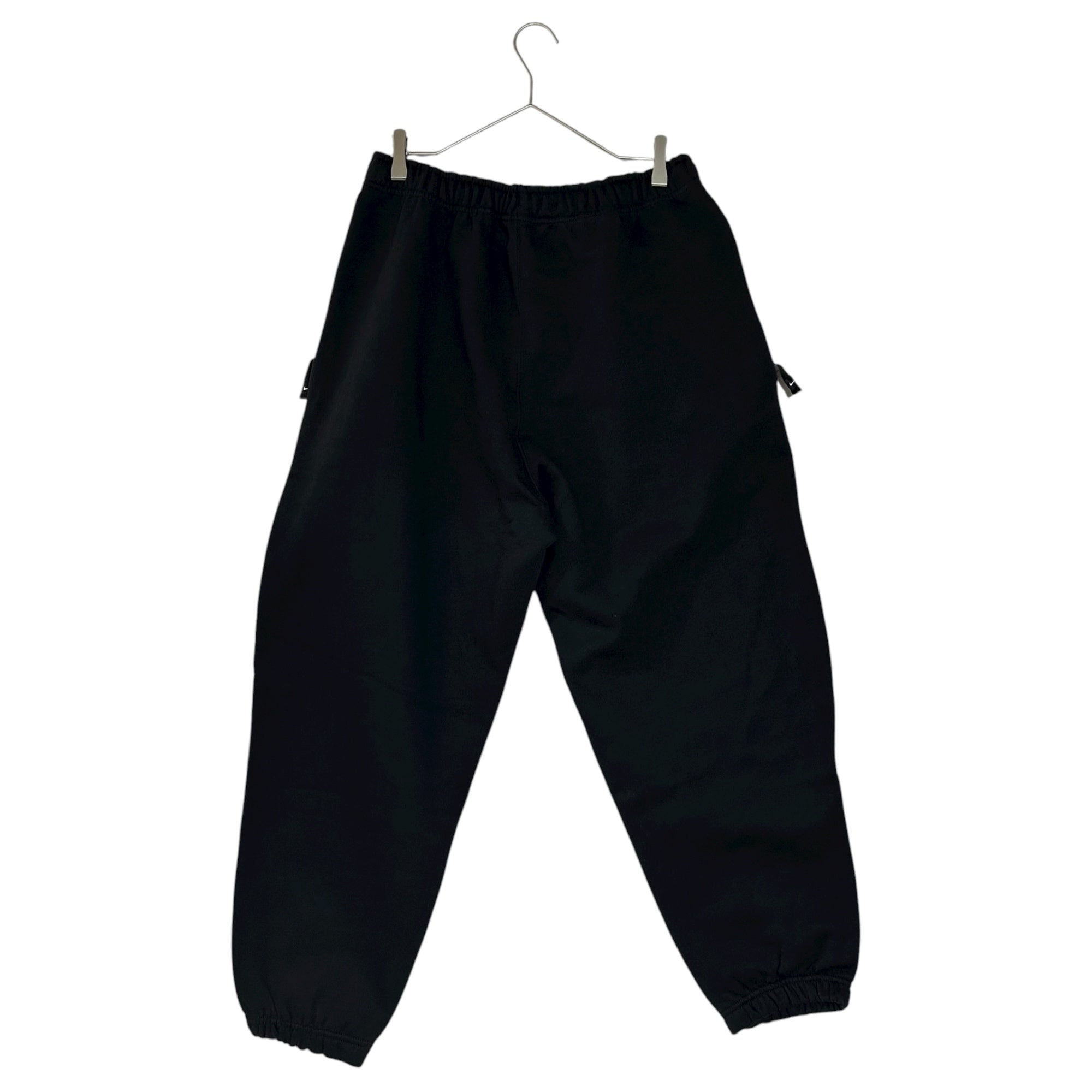 NIKE(ナイキ) AS M NK SOLO SWSH FLC CRW ＆ CF PANT ソロ スウッシュ フリース クルーネック スウェット ＆ スウェット パンツ セットアップ DX1362-010 / DX1365-010 TP : XXL PT : L ブラック 上下