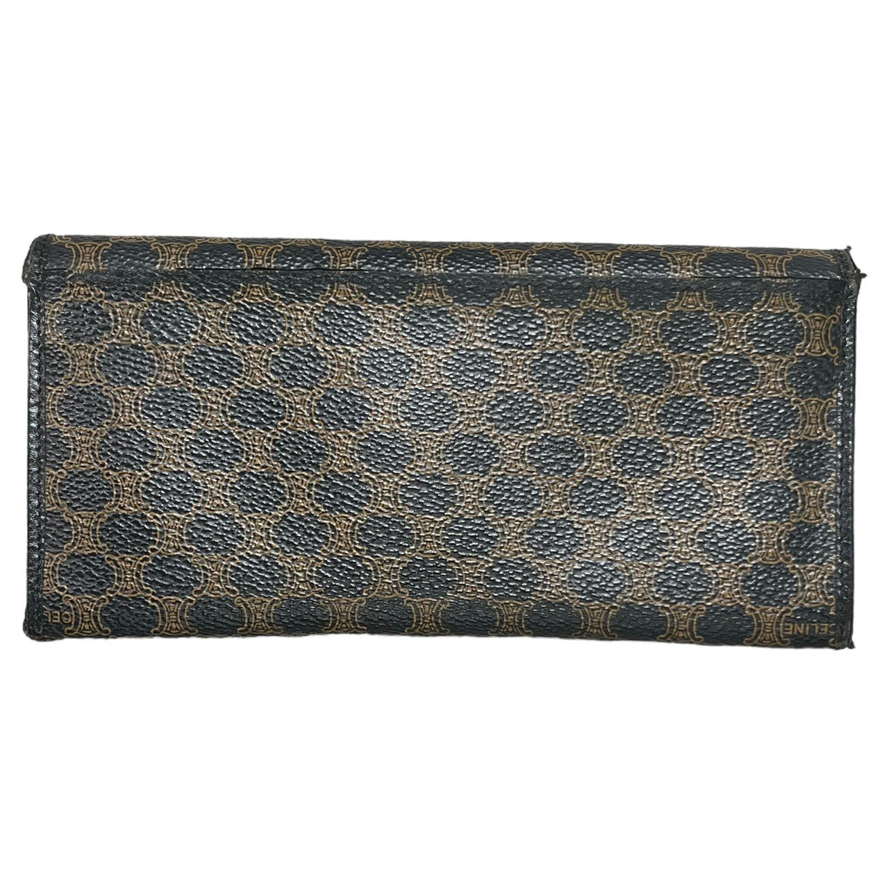 CELINE(セリーヌ) macadam pattern long wallet マカダム柄 長財布 M/98/1 ブラウン×ブラック OL