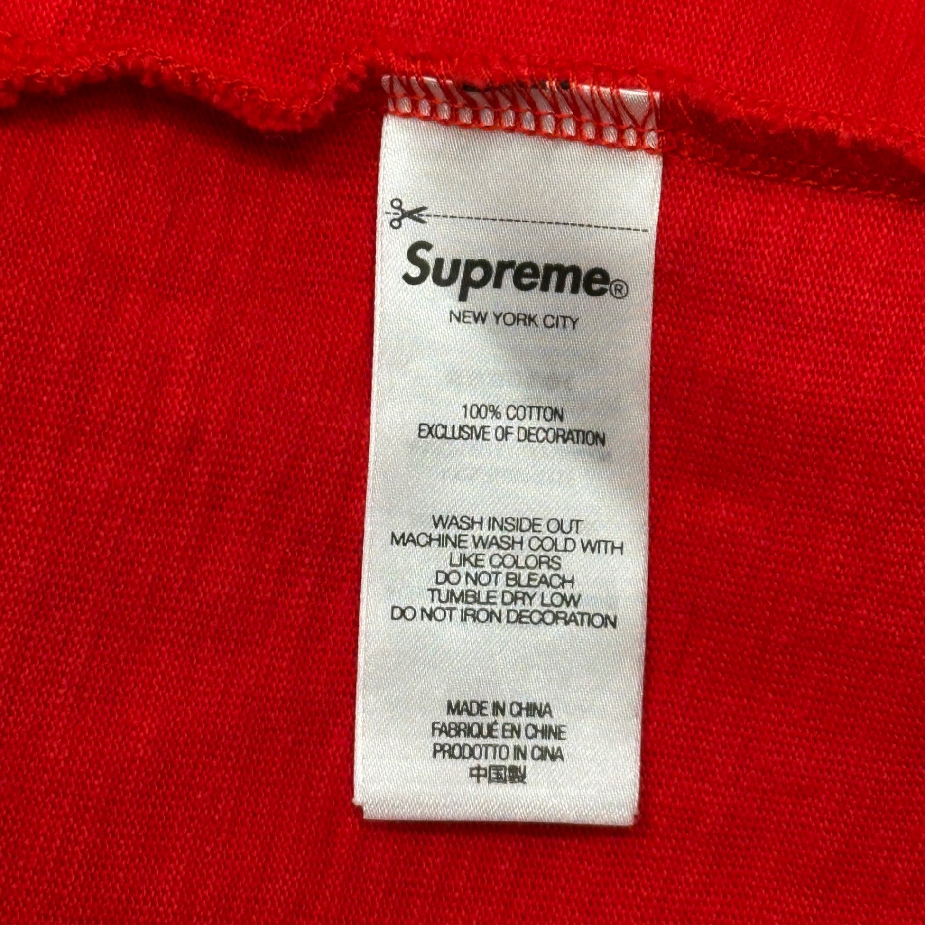 SUPREME(シュプリーム) 2024SS Stencil Embroidered S/S Top ステンシル 刺繍 半袖 Tシャツ S レッド ロゴ