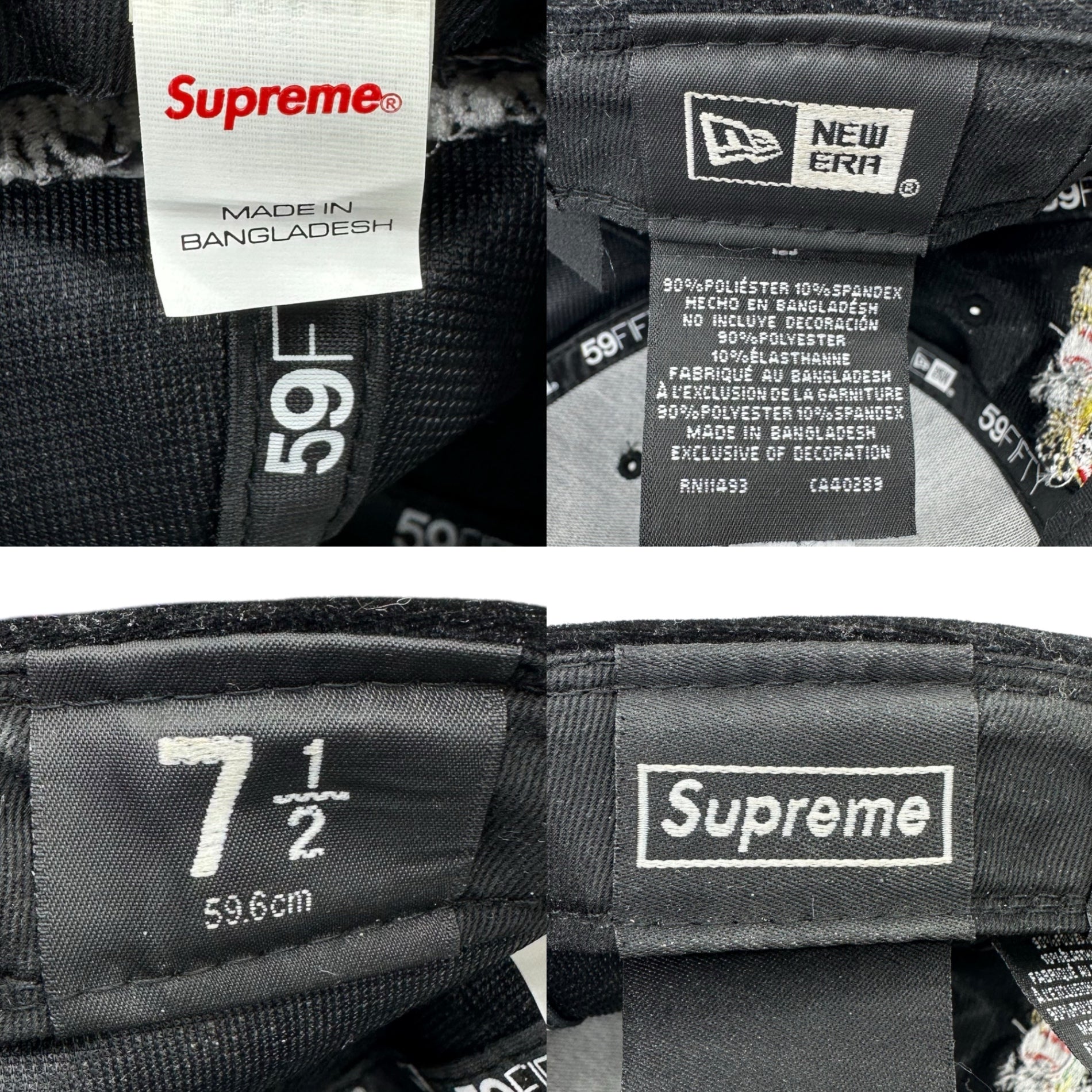 SUPREME×NEW ERA(シュプリーム×ニューエラ) 22AW Velour Box Logo New Era ベロア ボックス ロゴ キャップ 7 1/2(59.6cm) ブラック 帽子