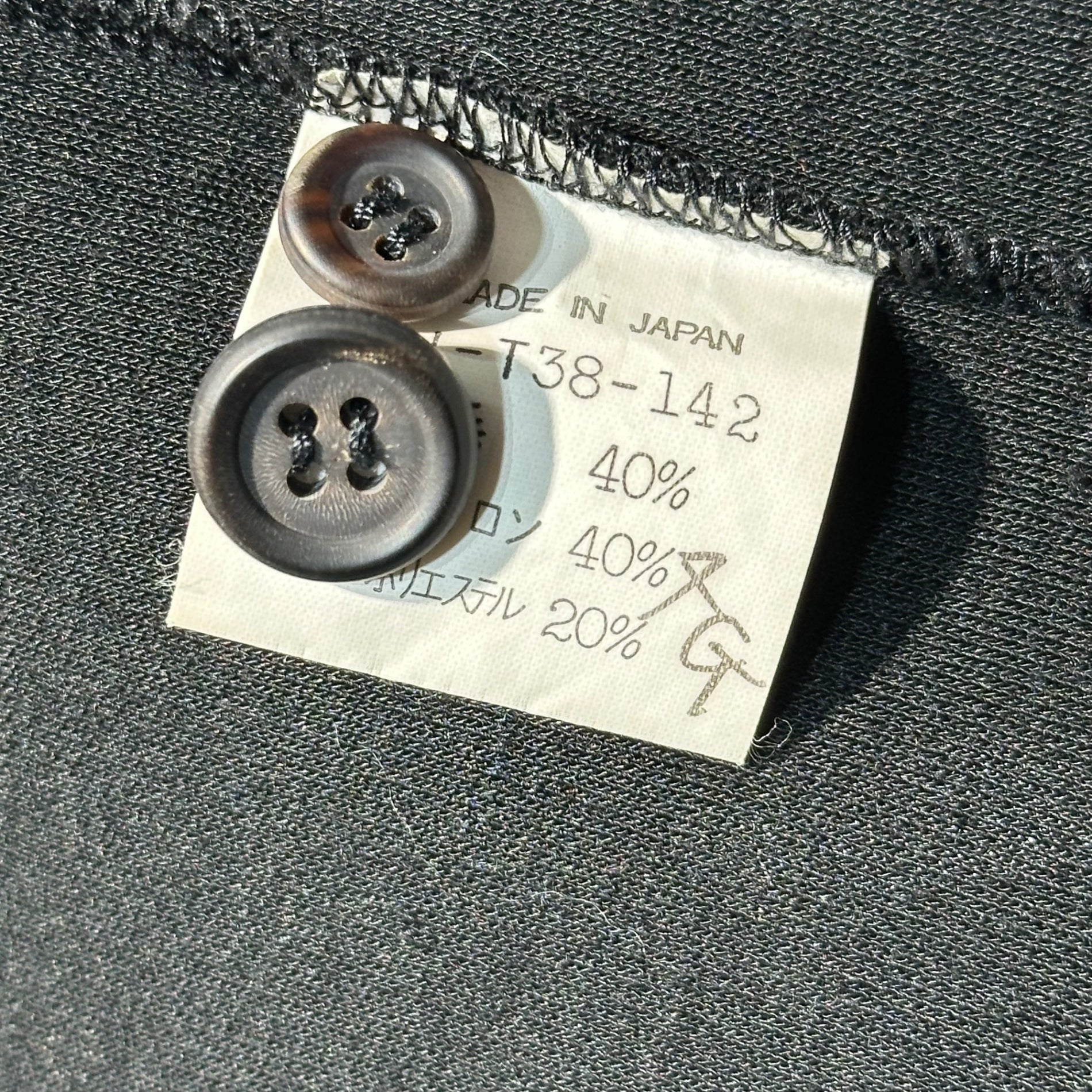 Y's(ワイズ) Repeat Alternately Button L/S Shirt レピート オールターネートリー ボタン 長袖 シャツ YJ-T38-142 ブラック ジグザグ