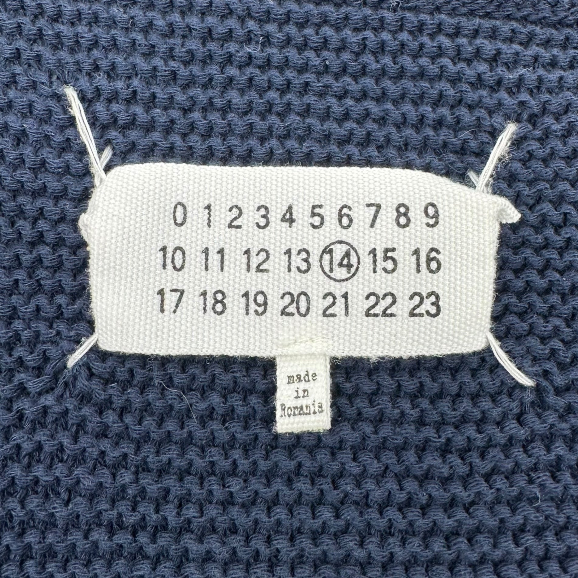 MAISON MARGIELA(メゾンマルジェラ) 14SS Cotton Knit Cardigan コットン ニット カーディガン S50GP0018 S14792 M ネイビー ジョンガリアーノ就任シーズン