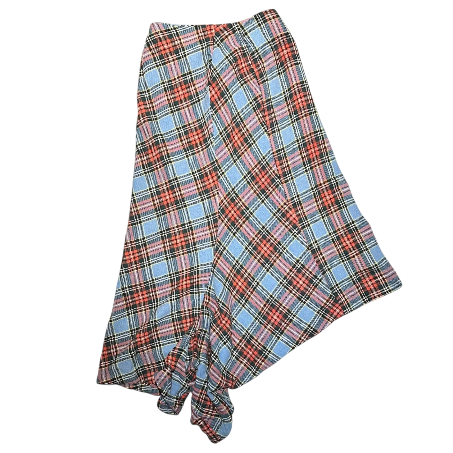 Y's(ワイズ)  Checked long wool skirt pants チェック柄 ロング ウール スカートパンツ YL-S34-905 3(L程度) ブルー×レッド