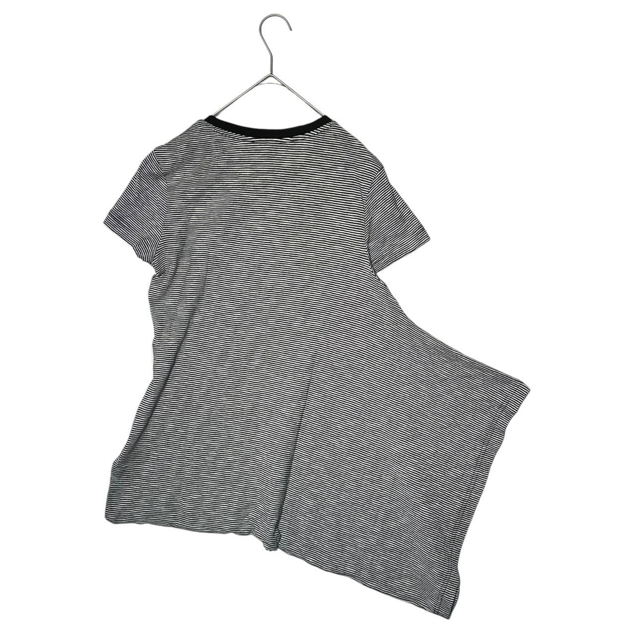 Y-3(ワイスリー) Distorted Border S/S Tee 変形 ボーダー 半袖 Tシャツ E57699 S ホワイト×ブラック