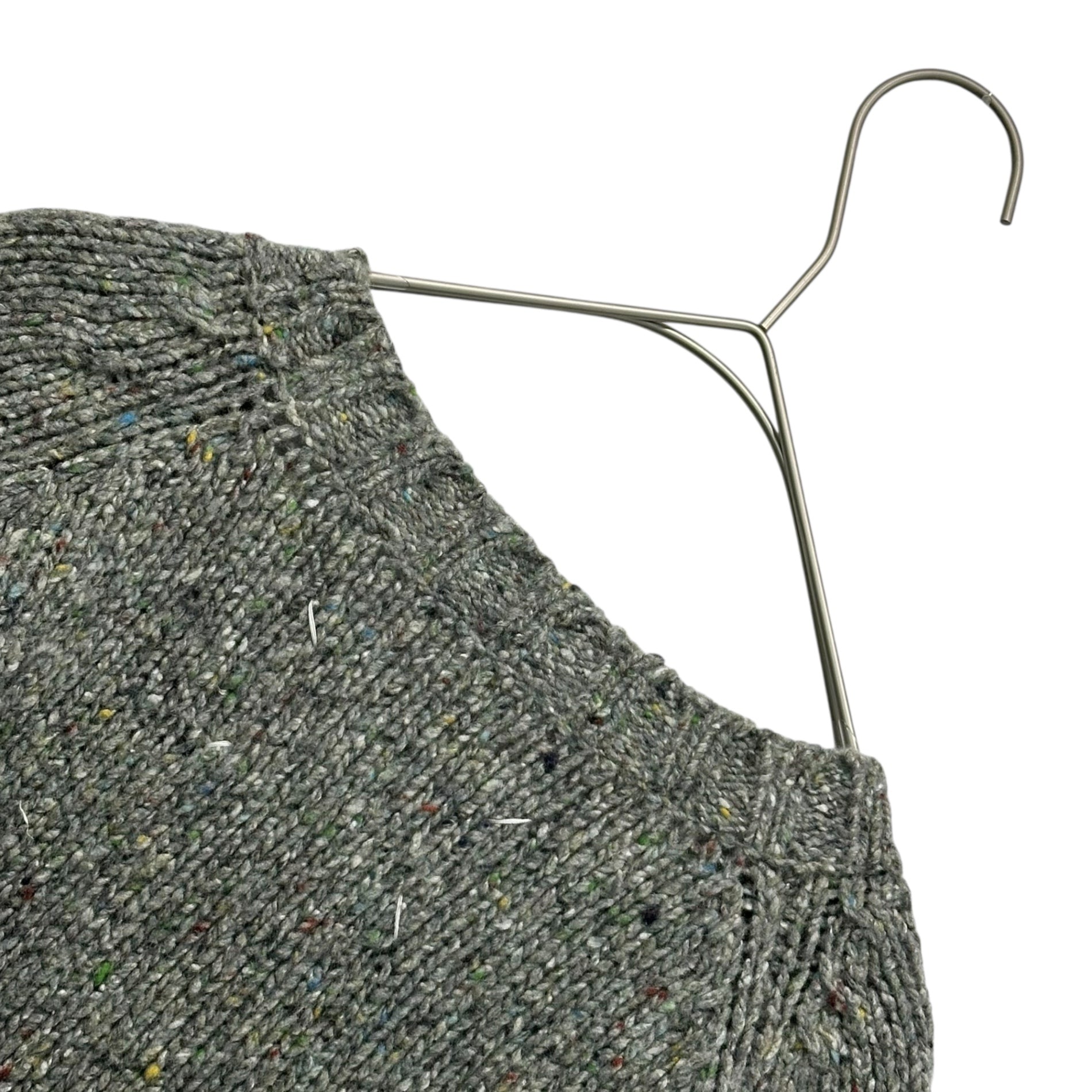 MAISON MARGIELA(メゾンマルジェラ) 19AW Destroy Crewneck Knit デストロイ クルーネック ニット S50GP0176 S グレー ミックス ダメージ加工