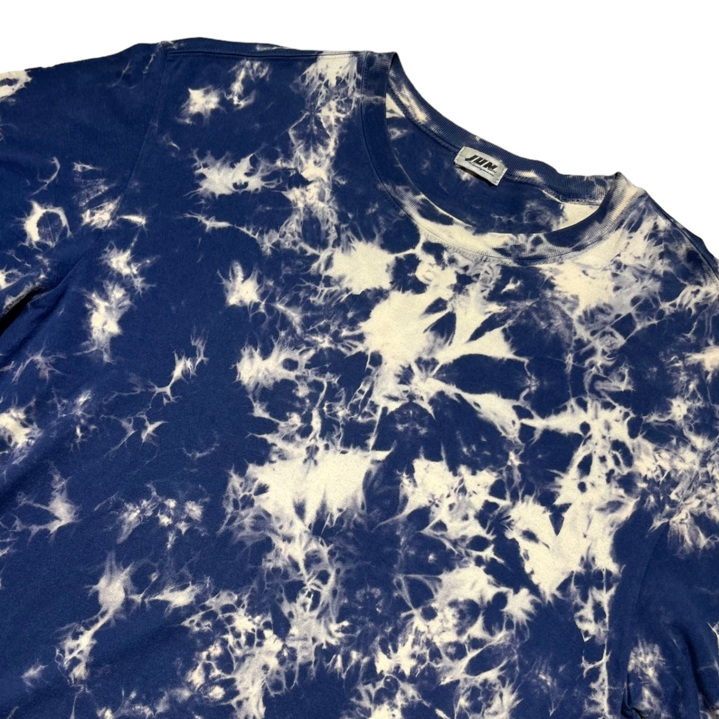 JUN MEN(ジュンメン) Old tie dye T-shirt オールド タイダイ染め Tシャツ FREE ブルー×アイボリー