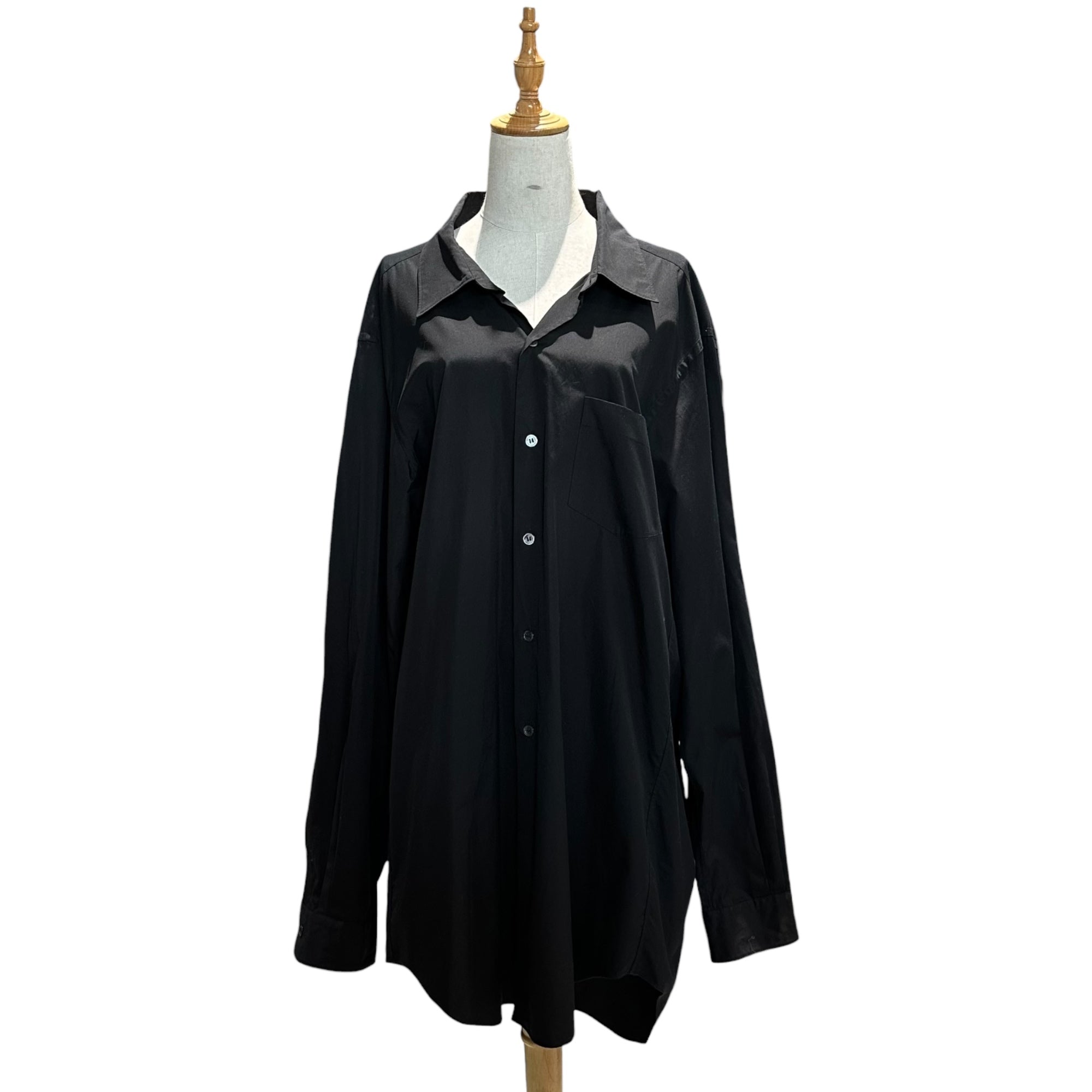 COMME des GARCONS JUNYA WATANABE(コムデギャルソンジュンヤワタナベ) 18SS Super Long Sleeve Cotton Dress Shirt スーパーロングスリーブ コットン ドレスシャツ JA-O071 S ブラック AD2017 男性着用可能