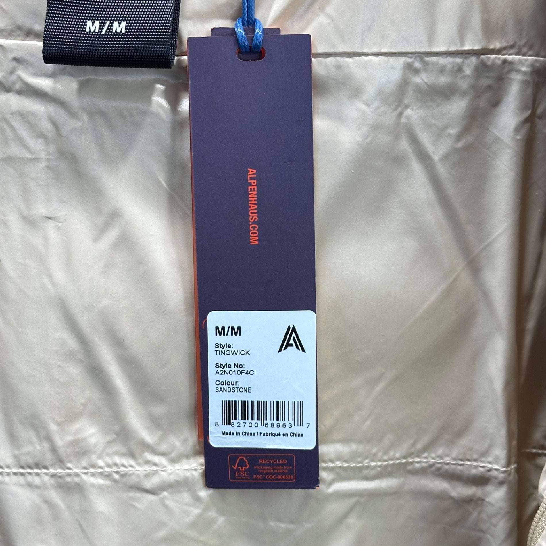 ALPENHAUS(アルペンハウス) Tingwick 2-in-1 Maxi Puffer Jacket with Removable Sleeves ティンウィック マキシ 中綿 ジャケット コート 袖 取り外し可能 A2N010F4CI M ベージュ×オレンジ