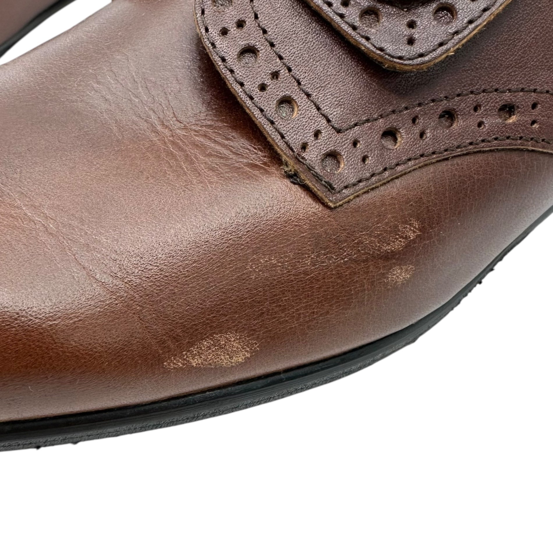 tricot COMME des GARCONS(トリココムデギャルソン) 1-Snap Medallion Leather Shoes 1スナップ メダリオン レザー シューズ TB-K105 24cm ブラウン 革靴
