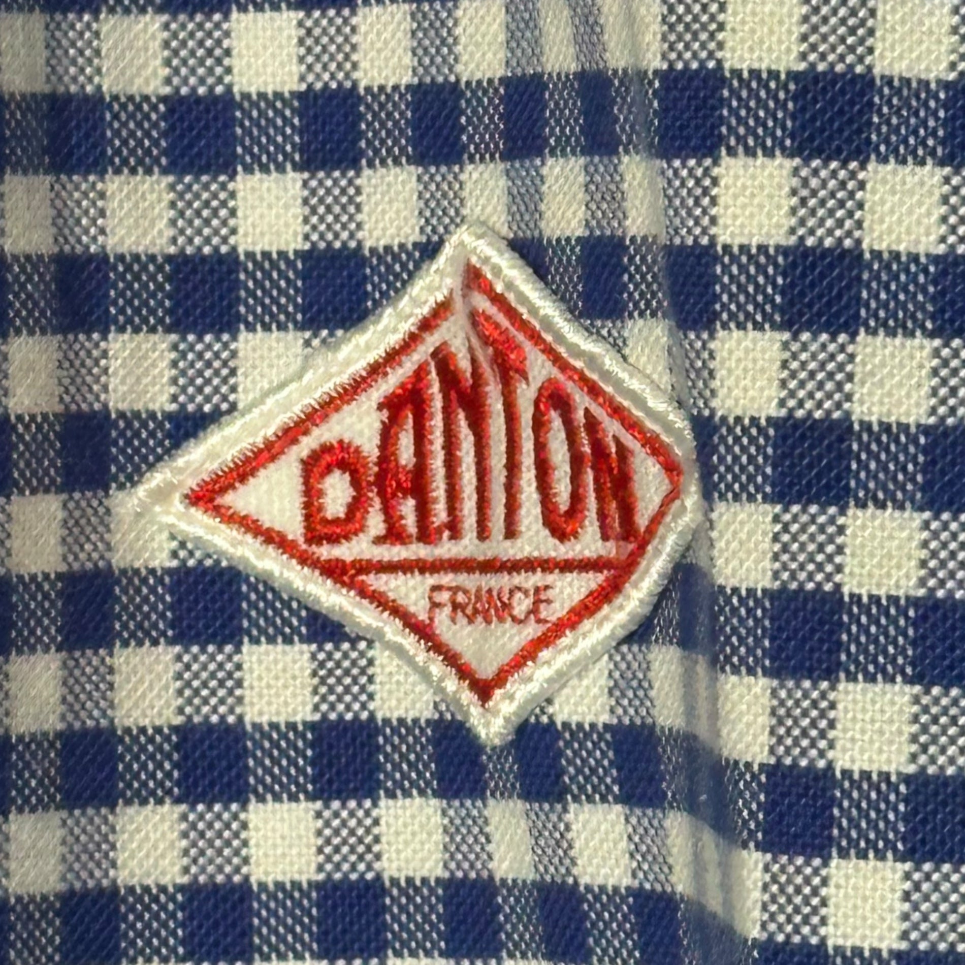 DANTON(ダントン) Round Collar Oxford Check Pullover Shirt ラウンドカラー オックスフォード チェック プルオーバー シャツ JD-3565 34(XS程度) ブルー×ホワイト