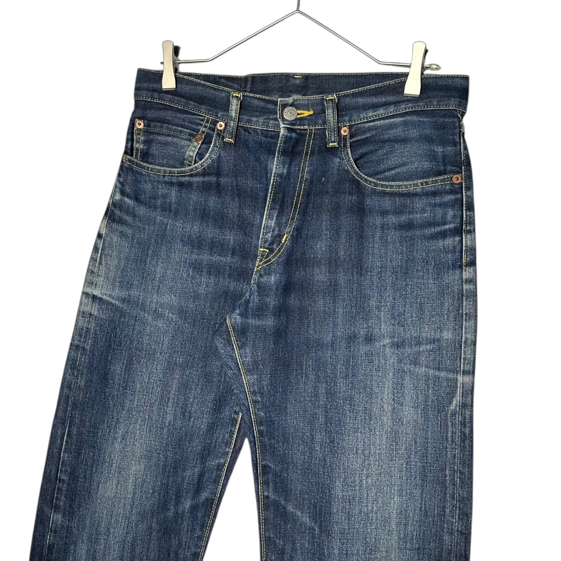 KOJIMA GENES(児島ジーンズ) Yellow Stitch Denim Pants イエロー ステッチ デニム パンツ 32 インディゴ