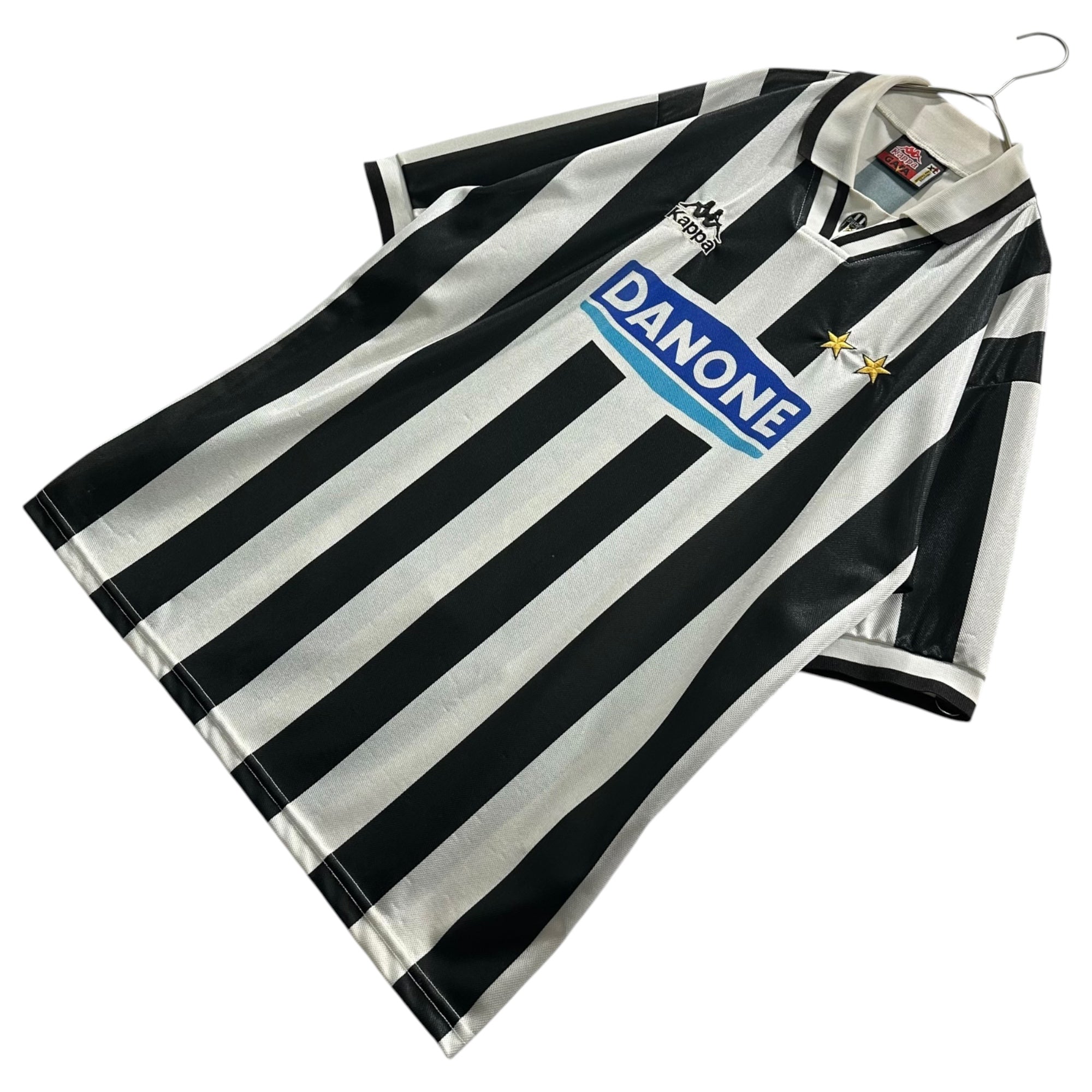 kappa(カッパ) 1994–95 Reissue Juventus Match Shirt – Roberto Baggio 1994-95年の復刻 ユベントス ゲームシャツ ロベルトバッジョ XL ブラック×ホワイト