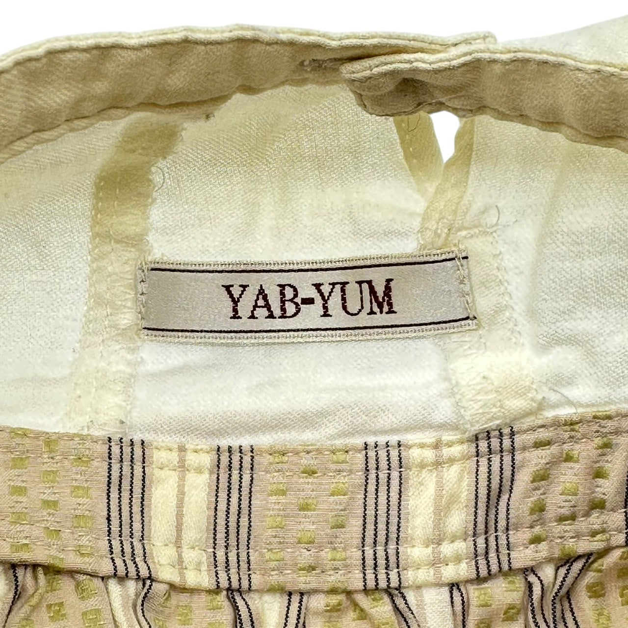 YAB-YUM(ヤブヤム　) Henley neck striped blouse ヘンリーネック ストライプ ブラウス FREE アイボリー
