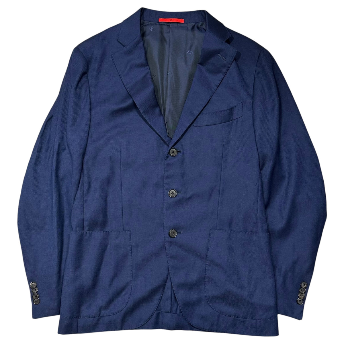 ISAIA(イザイア) SUPER 130's AQUA WOOL SAILOR 3B JKT セーラー ウール テーラード ジャケット 46 ネイビー