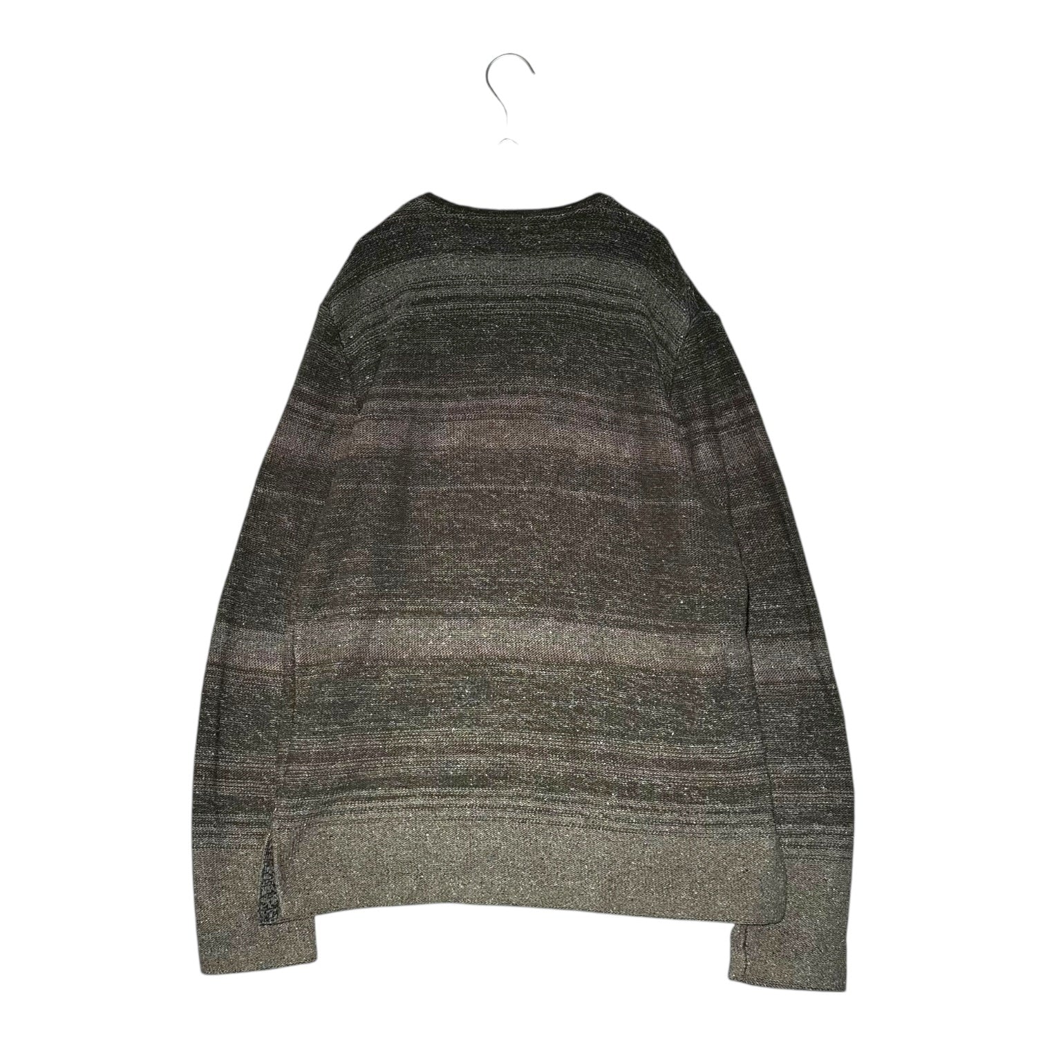 RRL(ダブルアールエル) Silk Linen Long-Sleeve Henley Neck Knit シルク リネン 長袖 ヘンリーネック ニット M ブラウン