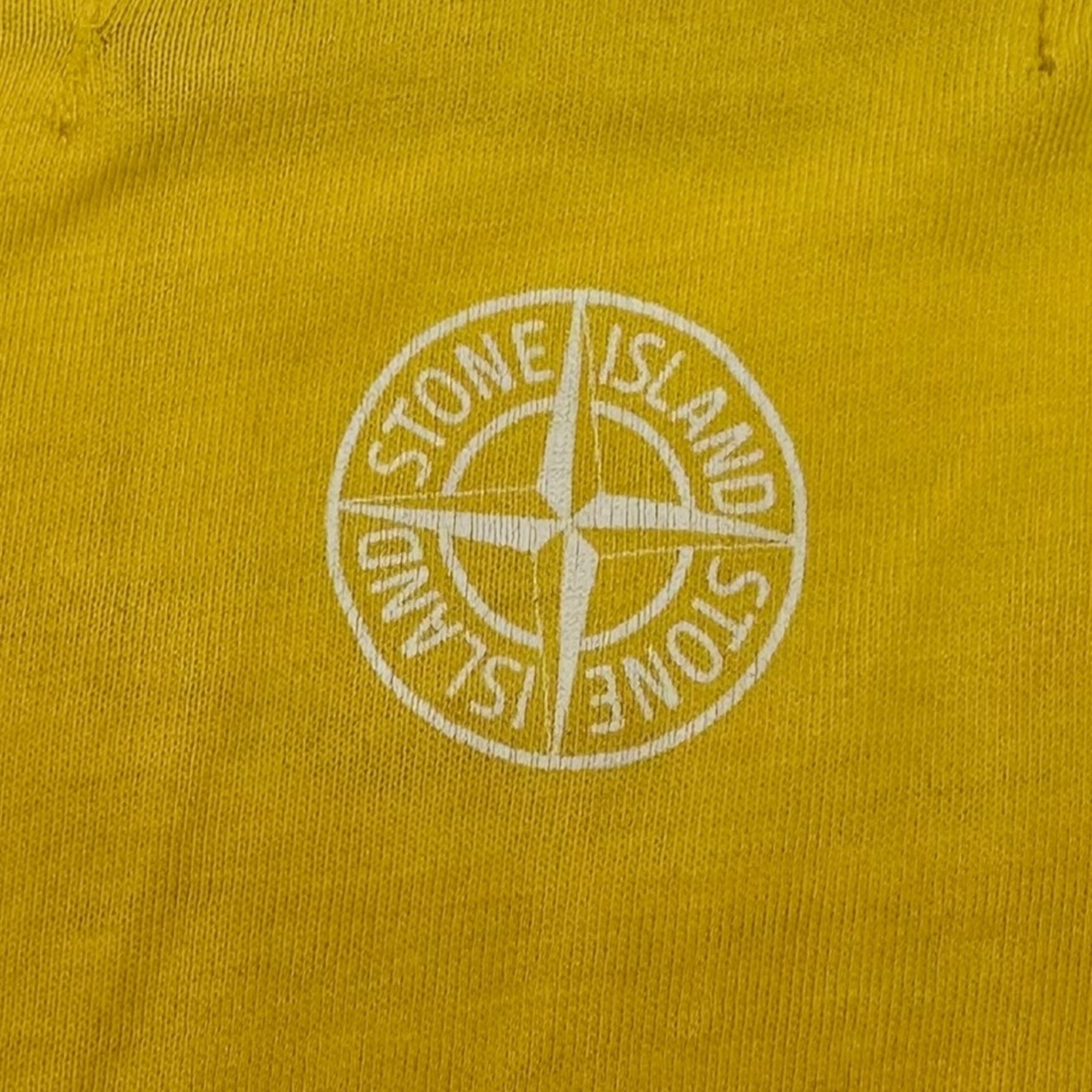 STONE ISLAND(ストーンアイランド) 13SS Mosaic Logo Print T-Shirt モザイク ロゴ プリント Tシャツ 581520185 XL イエロー