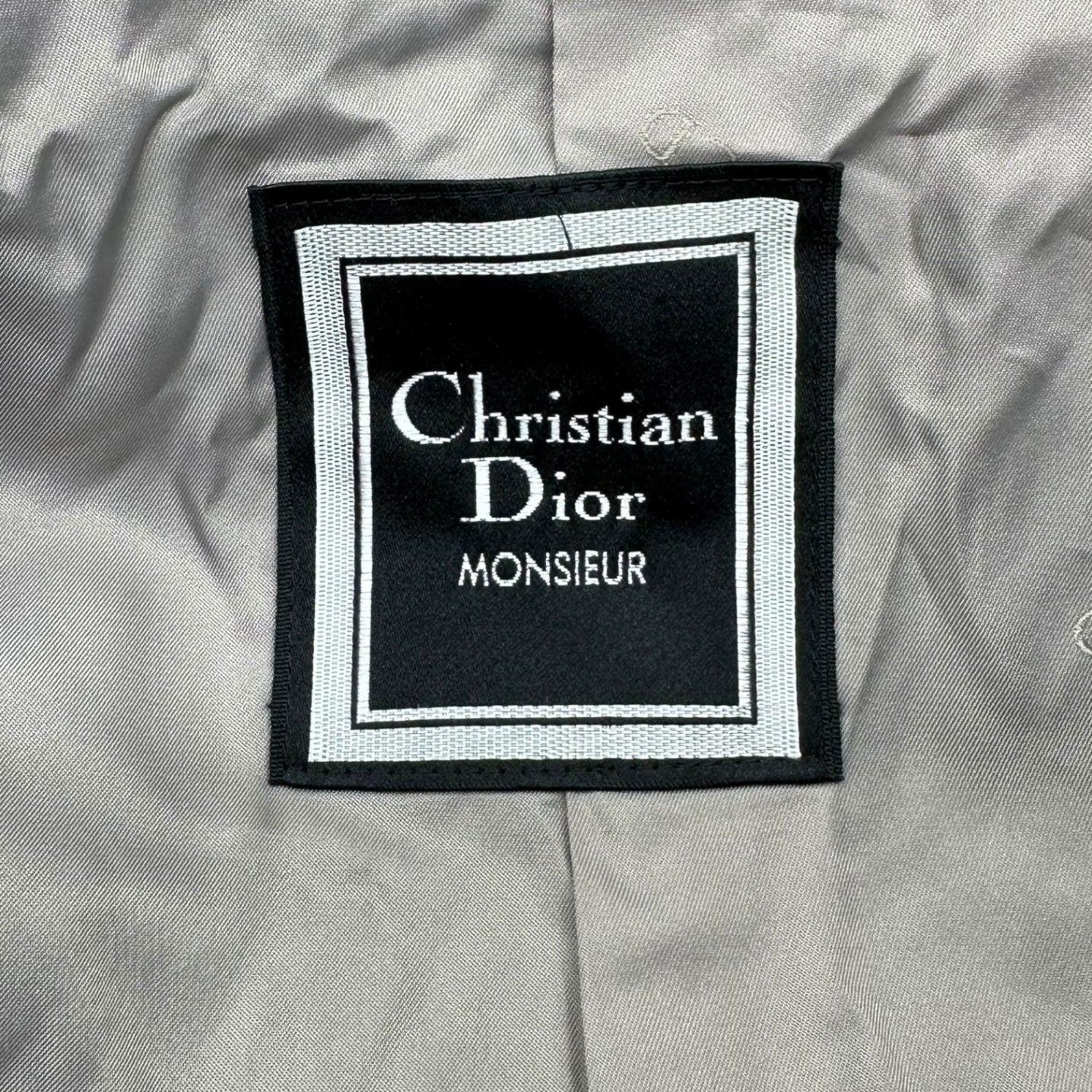 Christian Dior MONSIEUR(クリスチャンディオールムッシュ) Vintage Iridescent Stovepipe Collar Coat ヴィンテージ タマムシ ステンカラー コート S カーキ 玉虫
